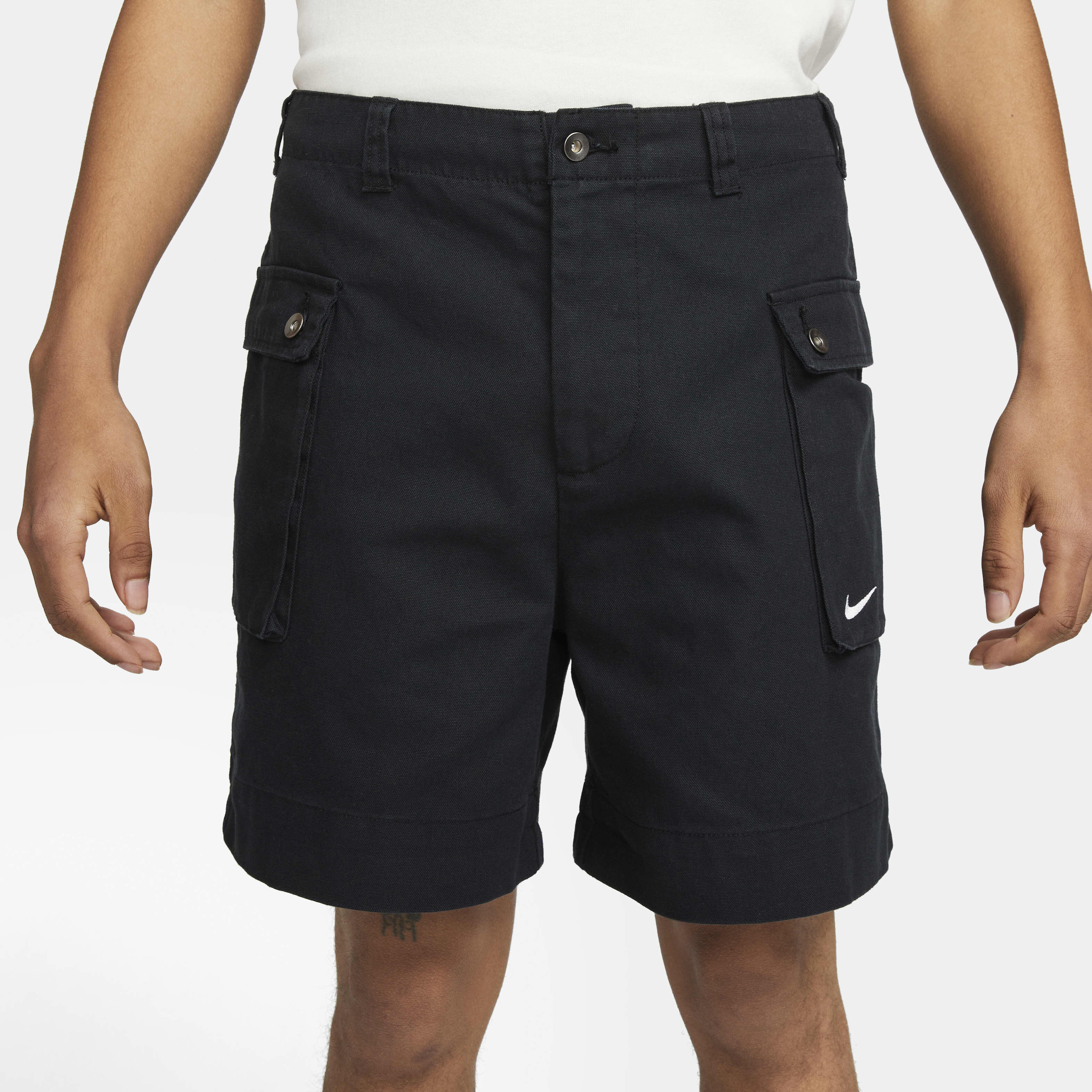 Buy Nike Life Men's Woven P44 Cargo Shorts - Black/White