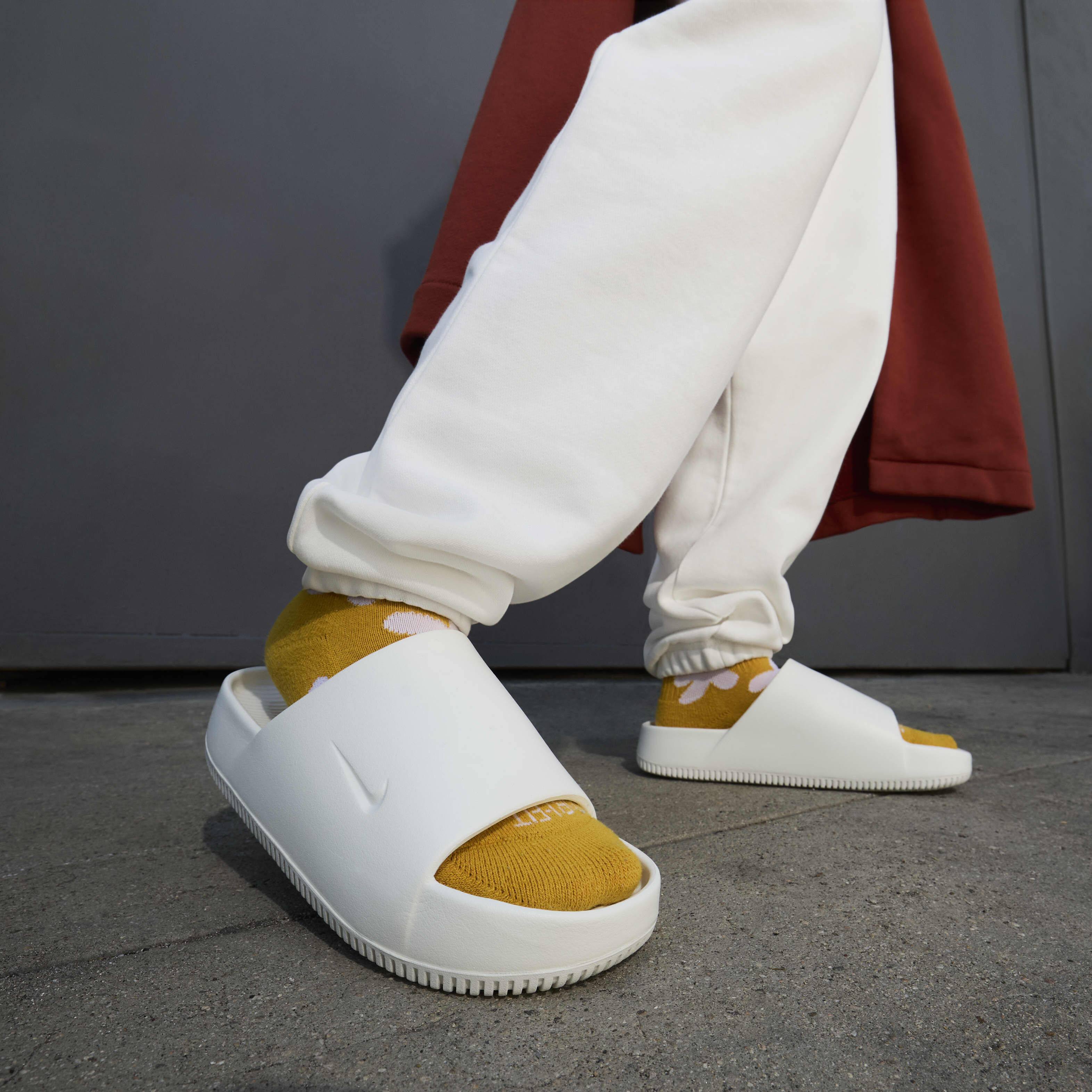 Yellow slides nike hot sale