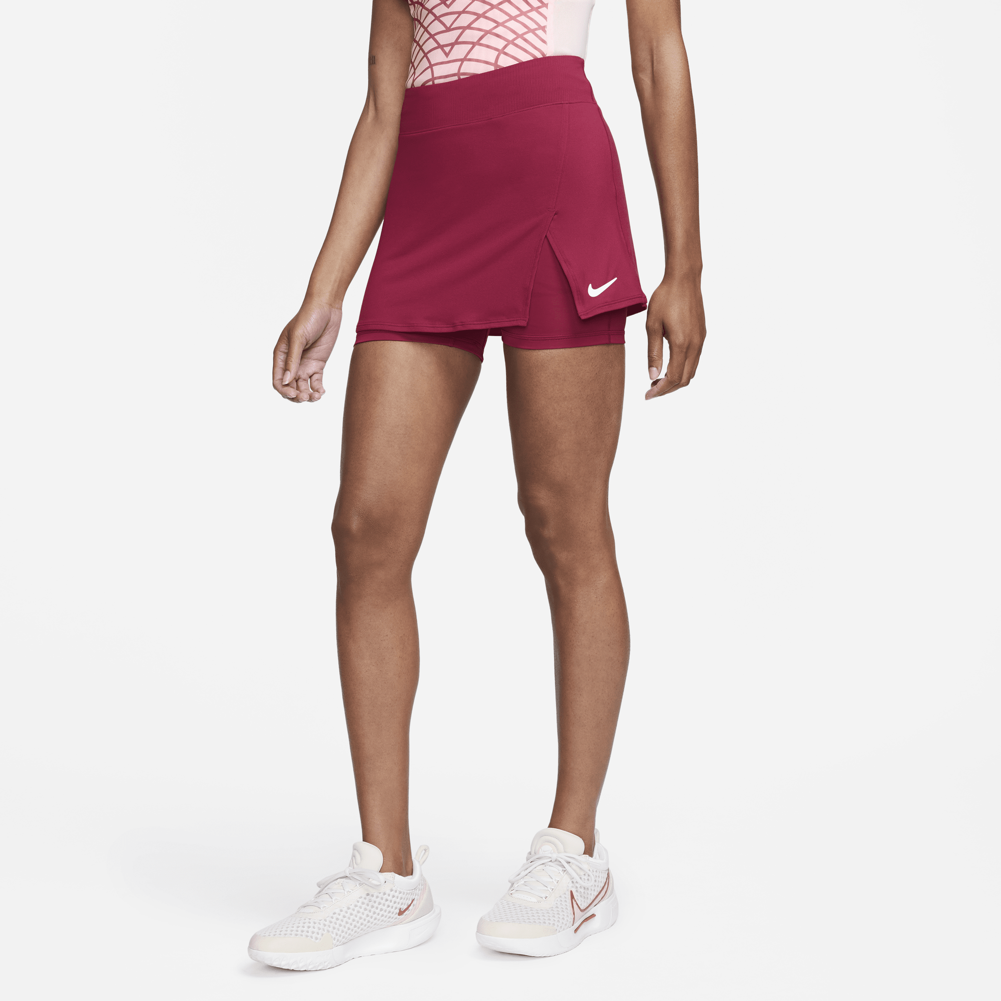 Red nike top tennis skirt