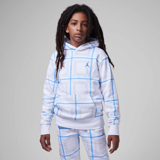 Kids Outerwear-JRDN, Jordan Brooklyn Essentials, Older Kids' Festive Fleece Pullover Hoodie