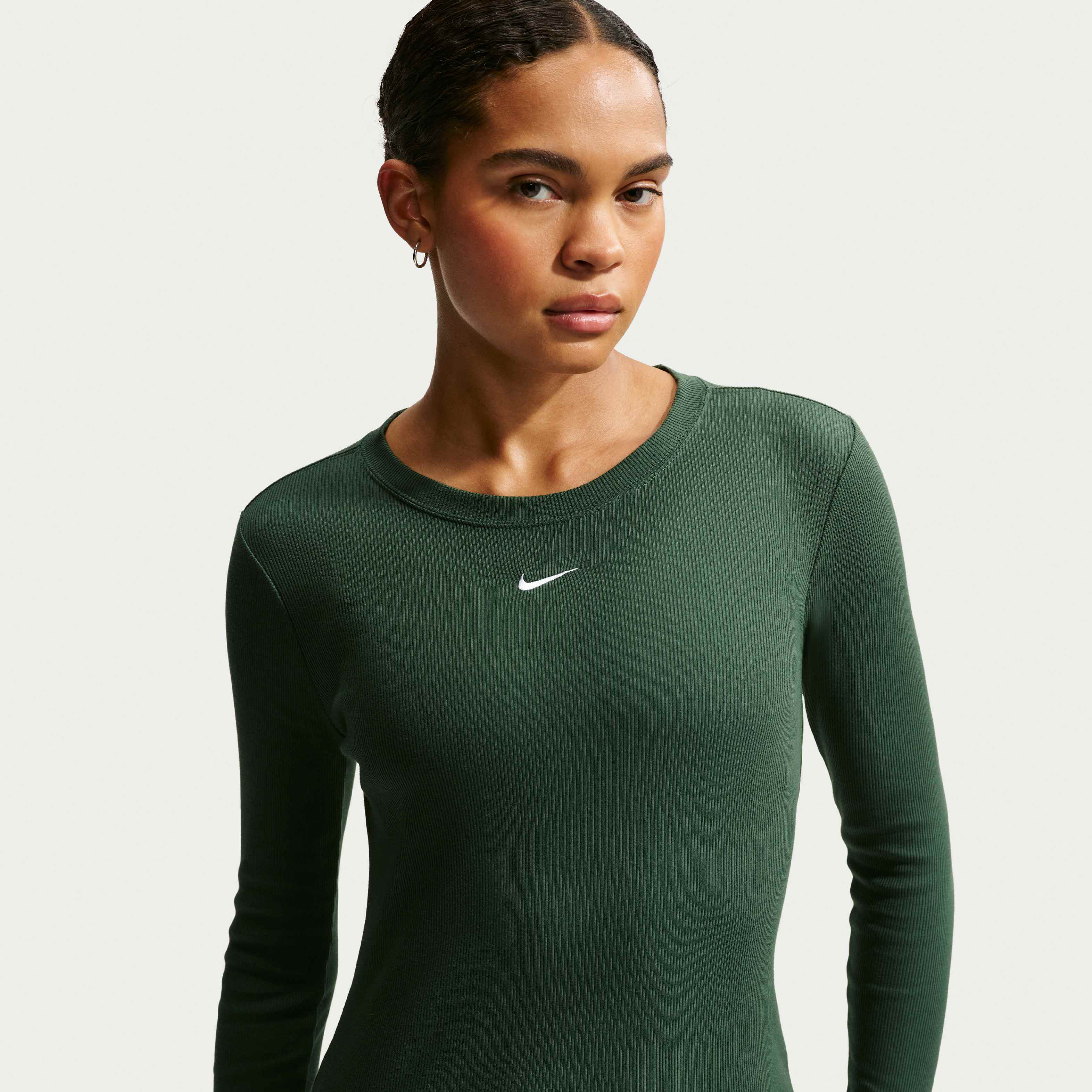 nike air ribbed long sleeve top