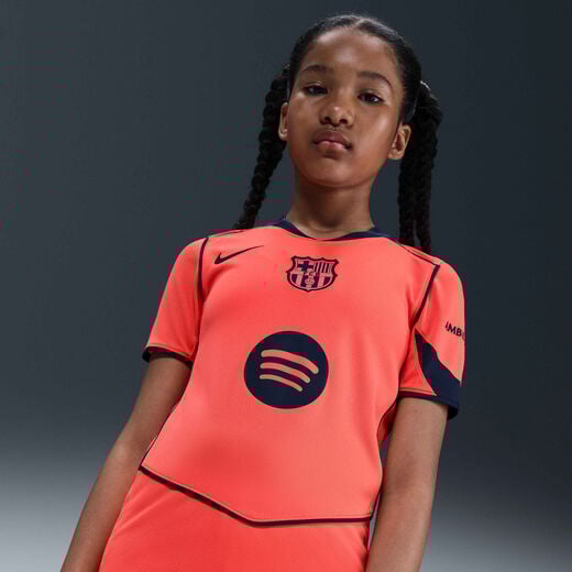 Football Teams-Nike, F.C. Barcelona 2025/26 Stadium Third, Older Kids' Nike Dri-FIT Total 90 Football Replica Shirt Football Teams-Nike, F.C. Barcelona 2025/26 Stadium Third, Older Kids' Nike Dri-FIT Total 90 Football Replica Shirt