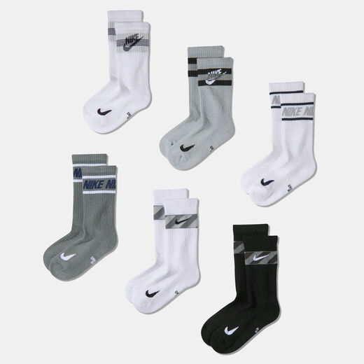 Socks-Nike, Nike Everyday, Kids' Cushioned Crew Socks (6 Pairs)