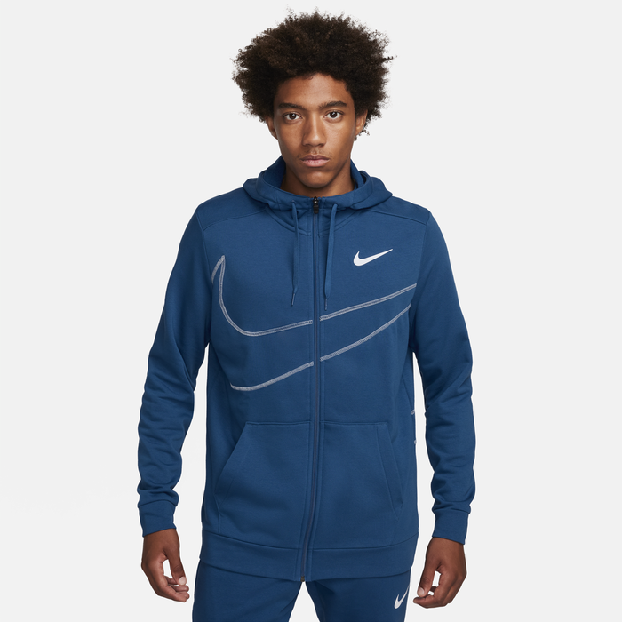 Shop Dri FIT Men s Fleece Full Zip Fitness Hoodie Nike UAE