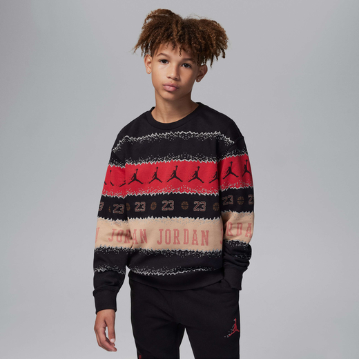 Hoodies & Sweatshirts-JRDN, Jordan MJ Holiday Fleece Crew, Older Kids' Top