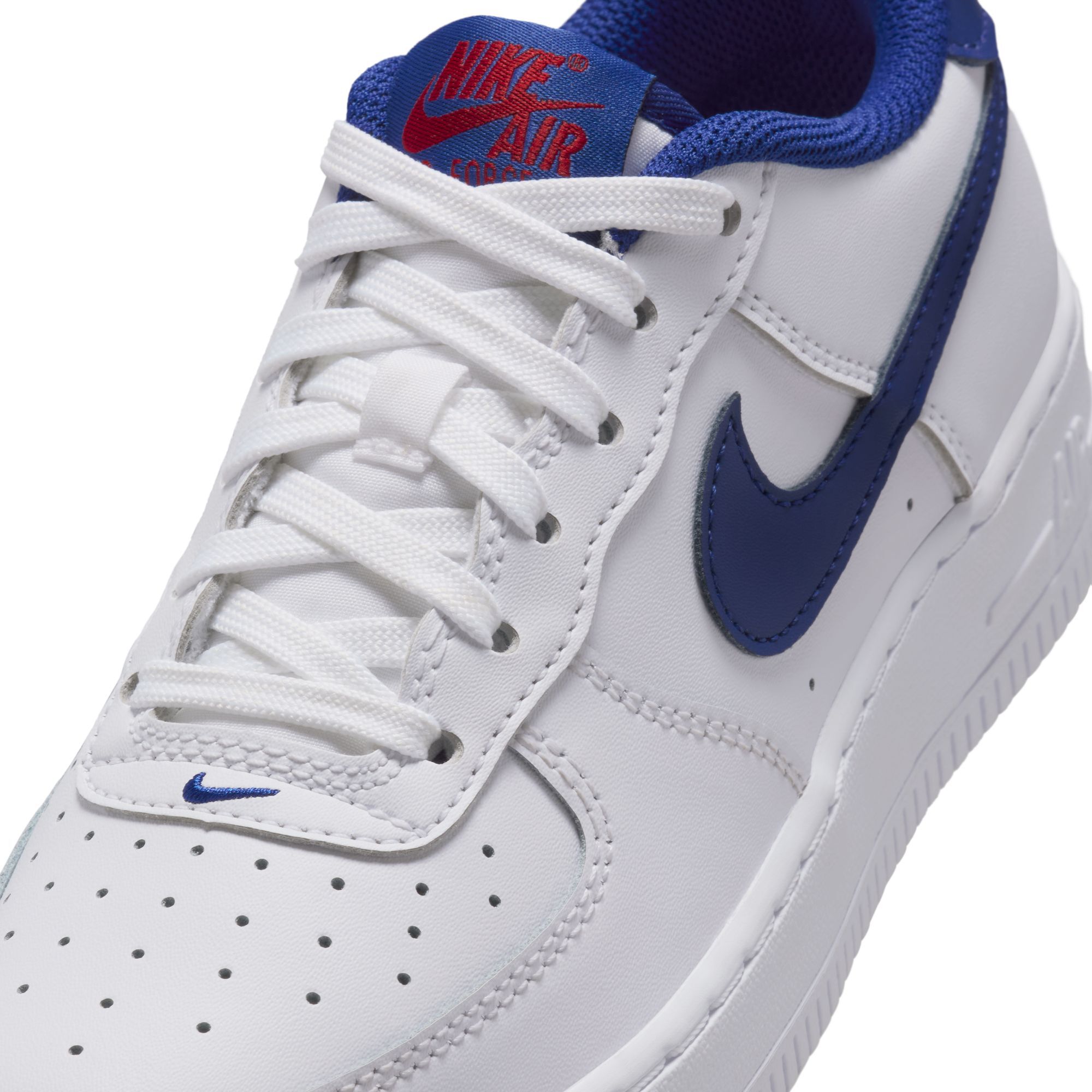 Navy blue red and white air force 1 discount
