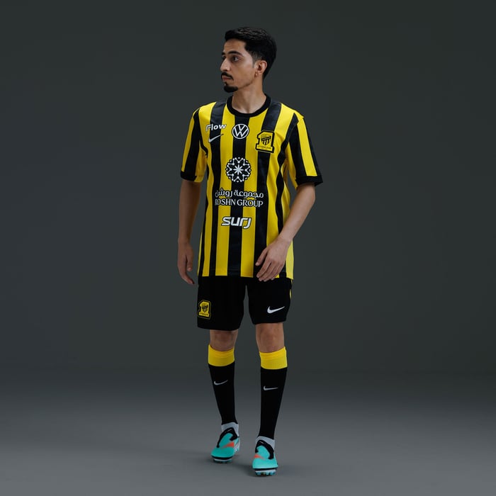 Al-Ittihad F.C. 2025/26 Stadium Home Jersey image number 1 Al-Ittihad F.C. 2025/26 Stadium Home Jersey image number 1