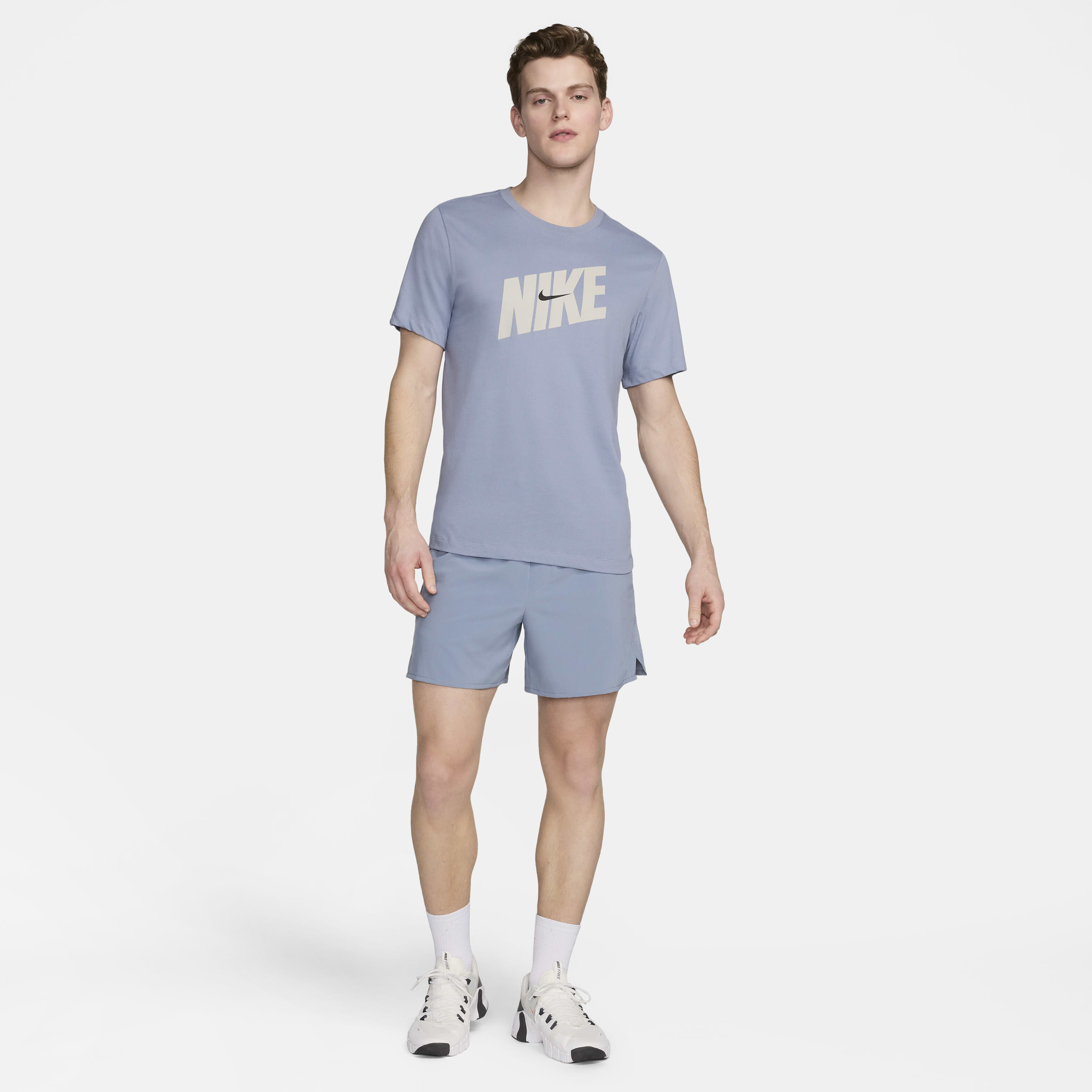 Blue nike gym top discount