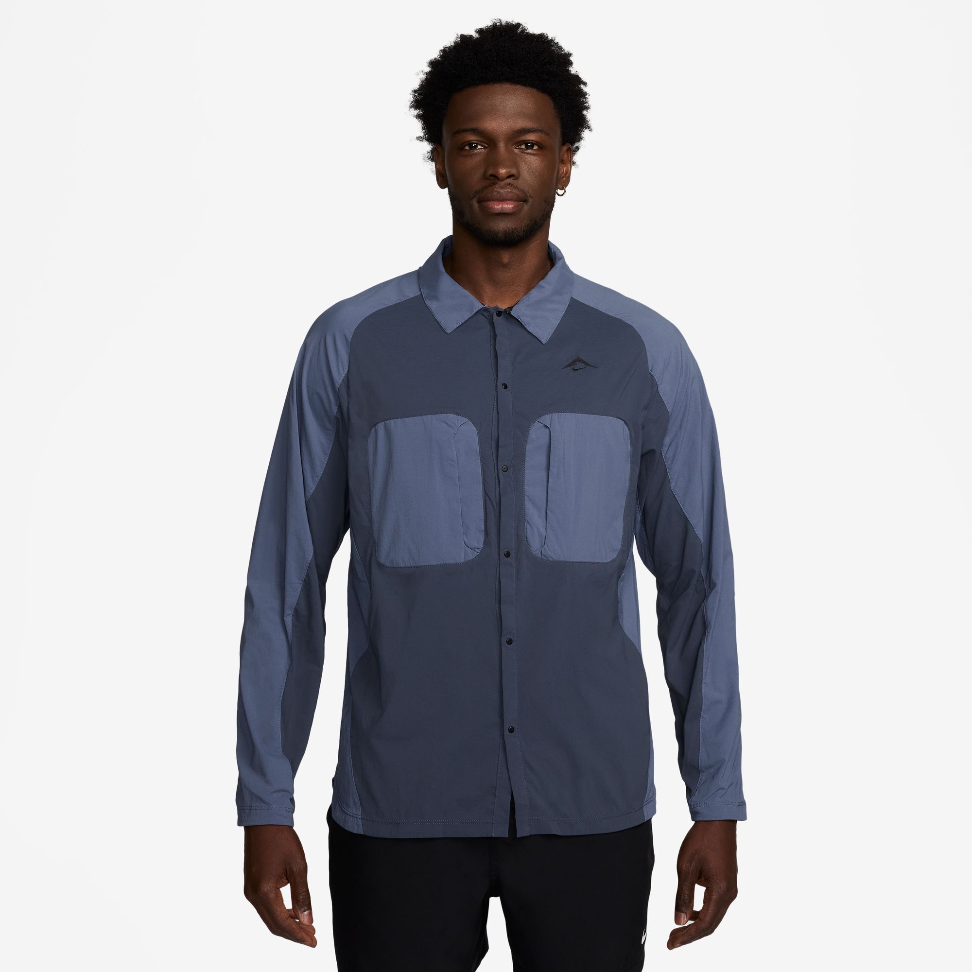Buy Nike Trail Men s Dri FIT ADV UV Running Shirt Jacket Thunder Blue Diffused Blue Black Nike UAE Official