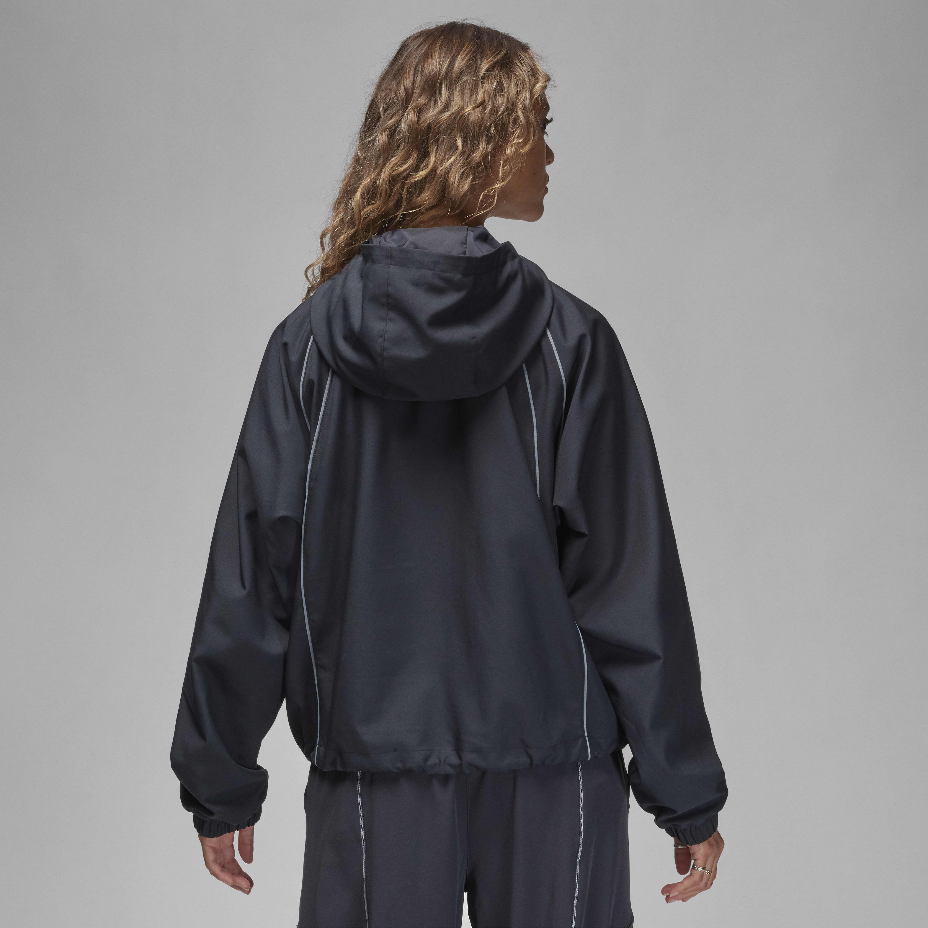 Buy Jordan Women's Woven Lined Jacket - Black/Smoke Grey