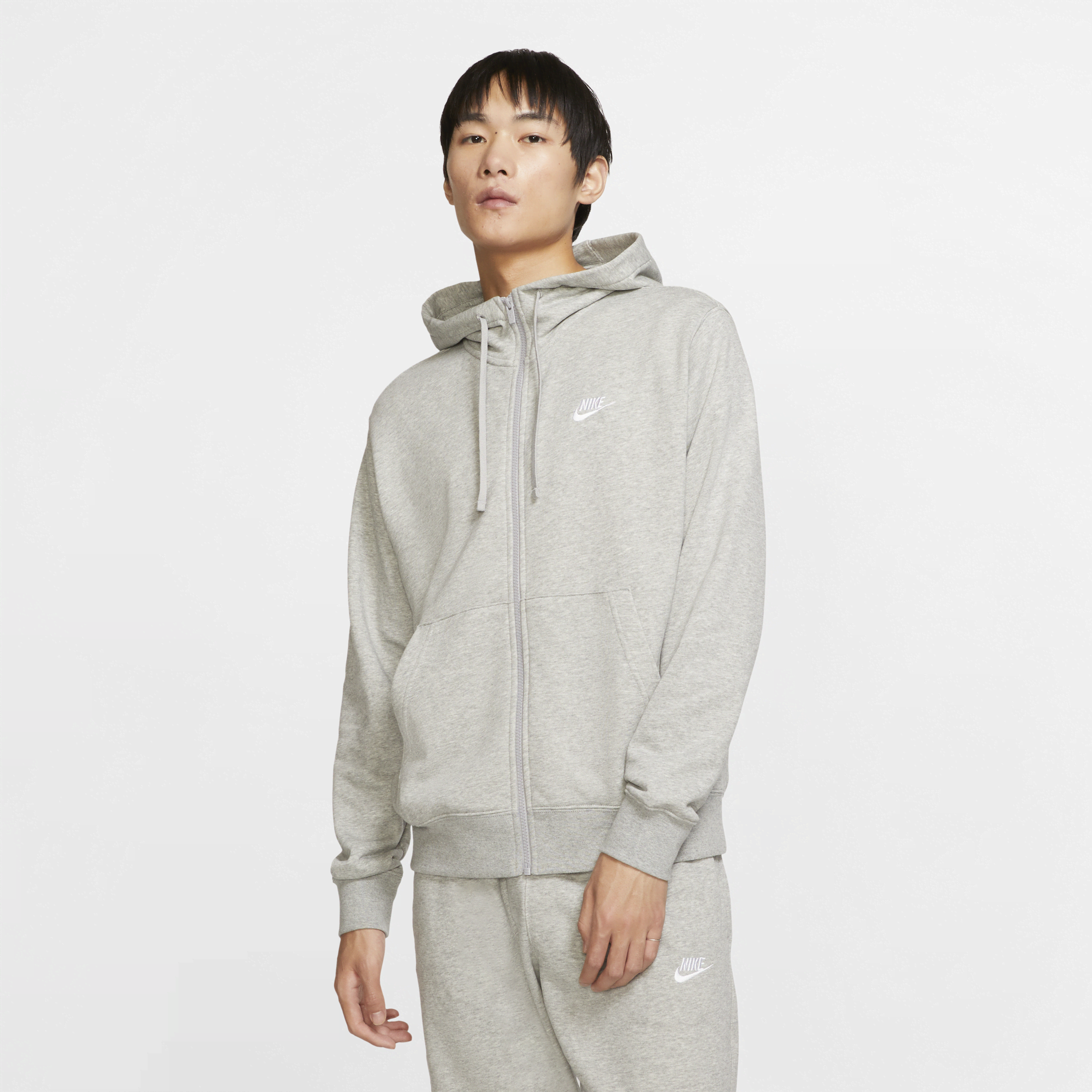 Nike zip hoodie grey new arrivals
