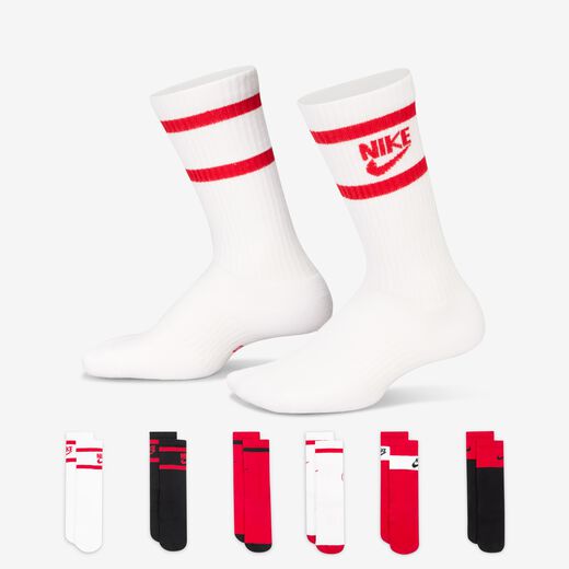 Kids' Socks-Nike, Nike Everyday, Kids' Cushioned Crew Socks (6 Pairs)