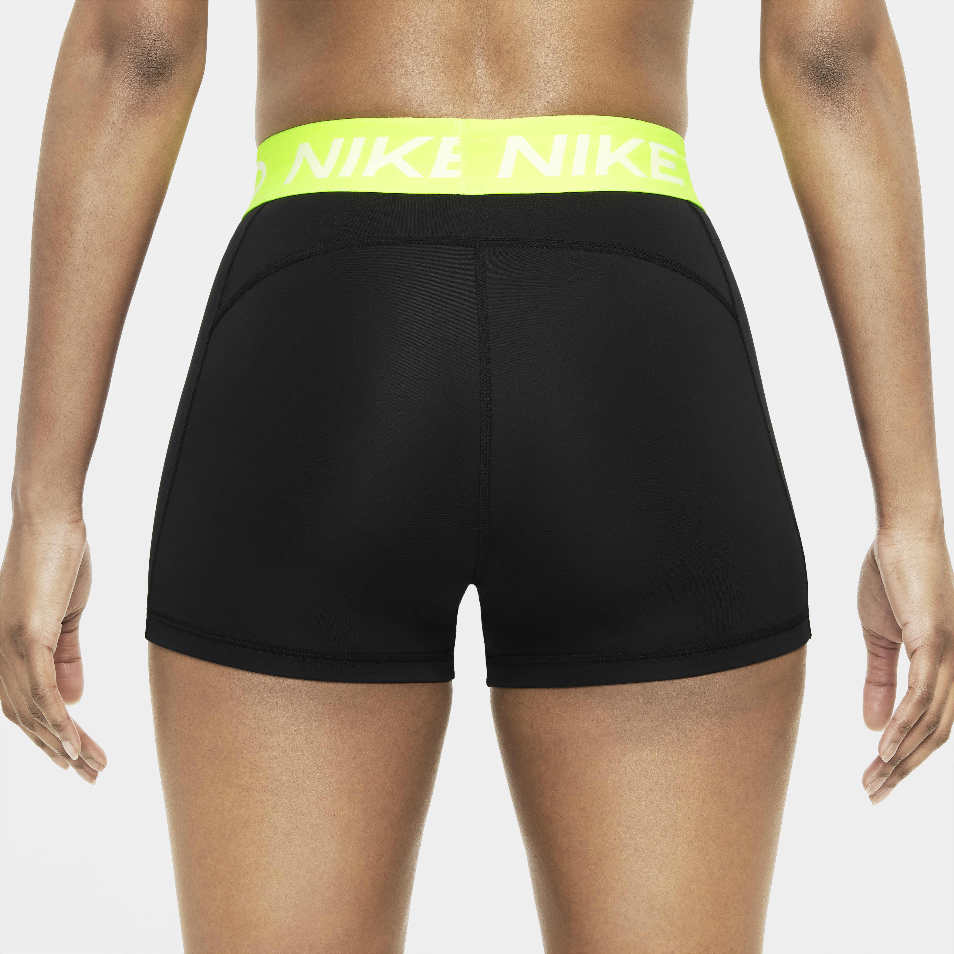 Yellow nike pro shorts top