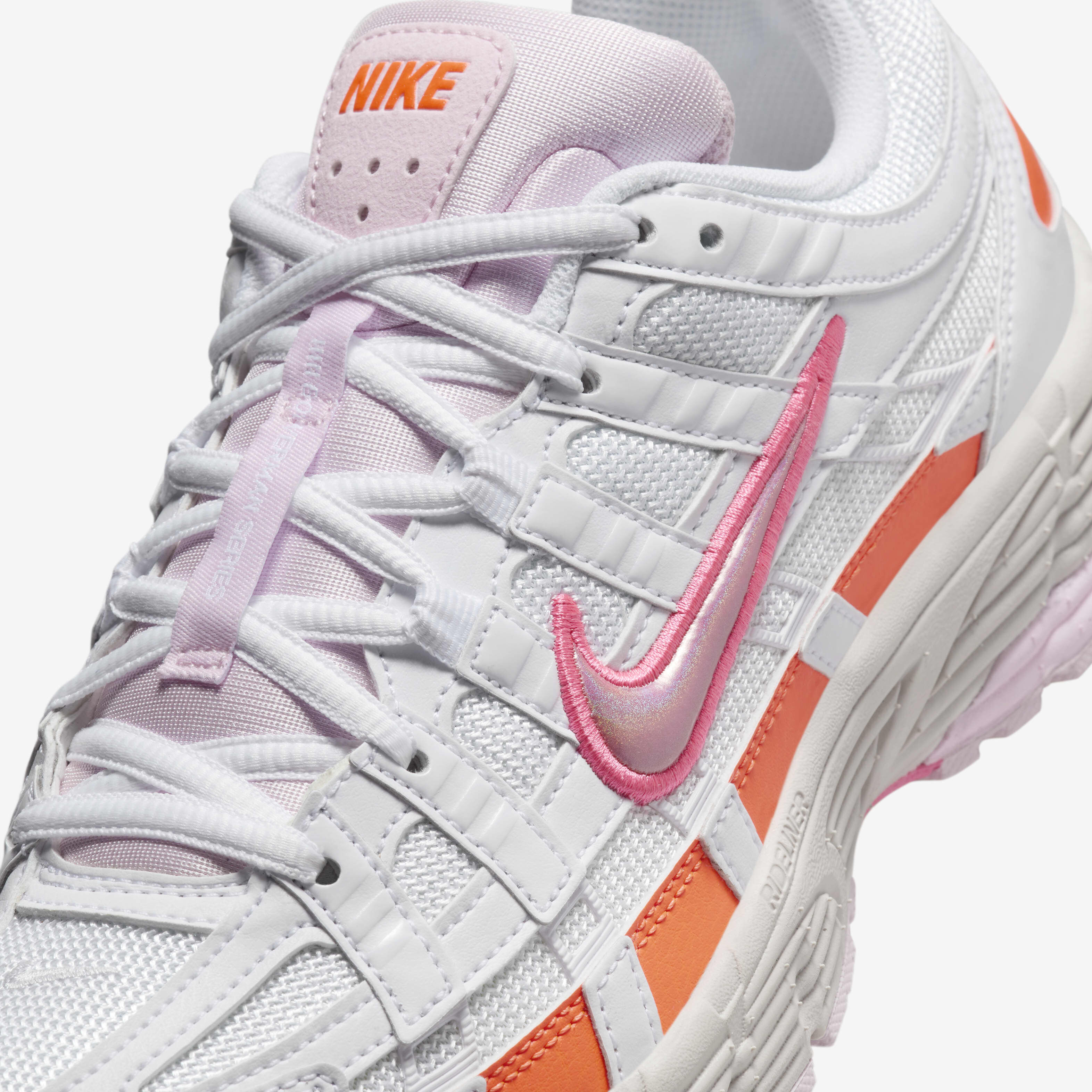 Nike p 6 white pink discount