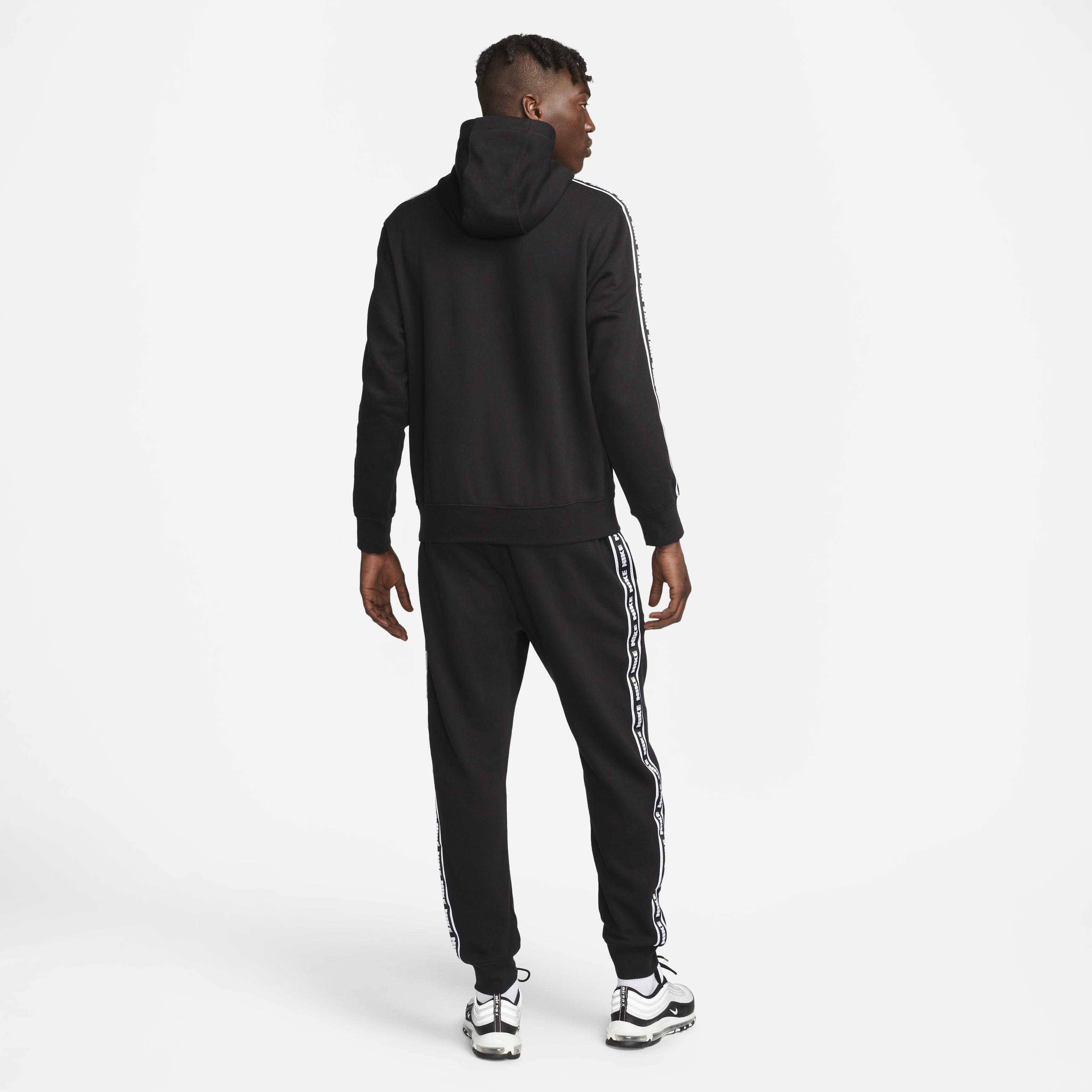 Nike club fleece tracksuit black sale