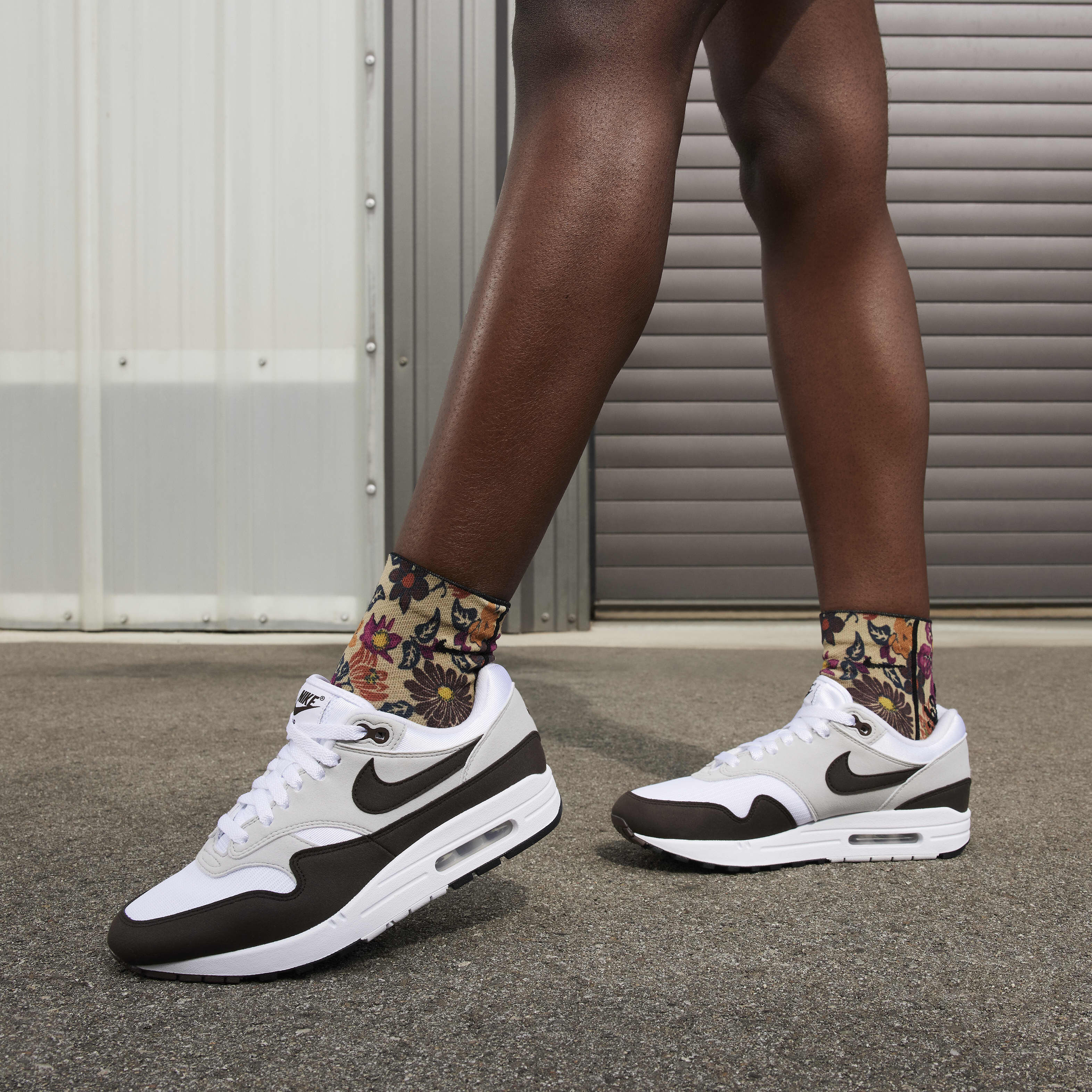 Nike air max 1 print grey black top