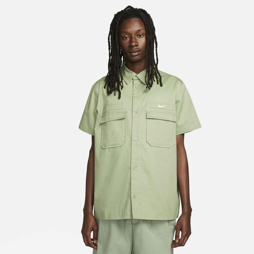 T-Shirts & Tops-Nike, Nike Life, Men's Woven Military Short-Sleeve Button-Down Shirt