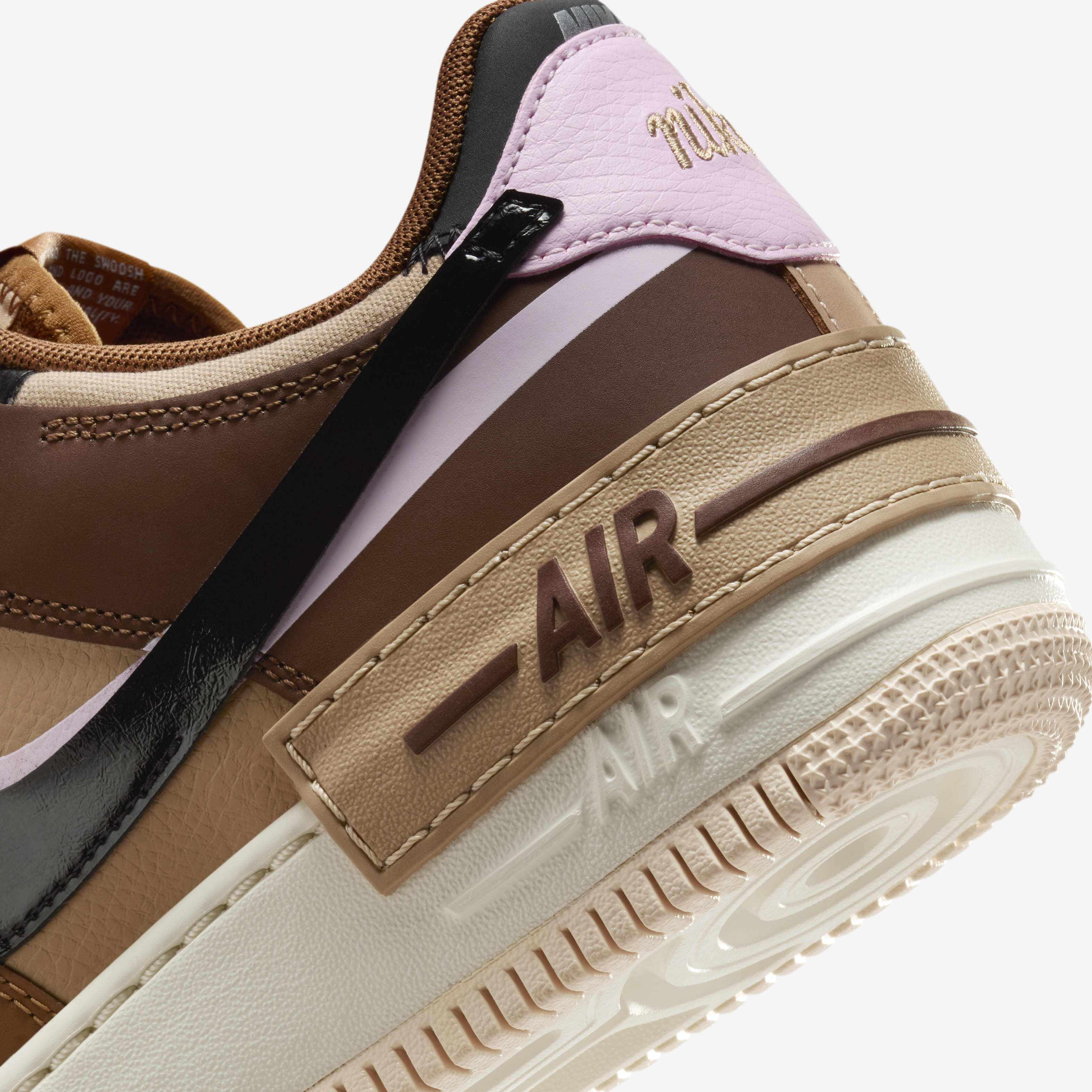 Nike air force 1 tan and pink shop