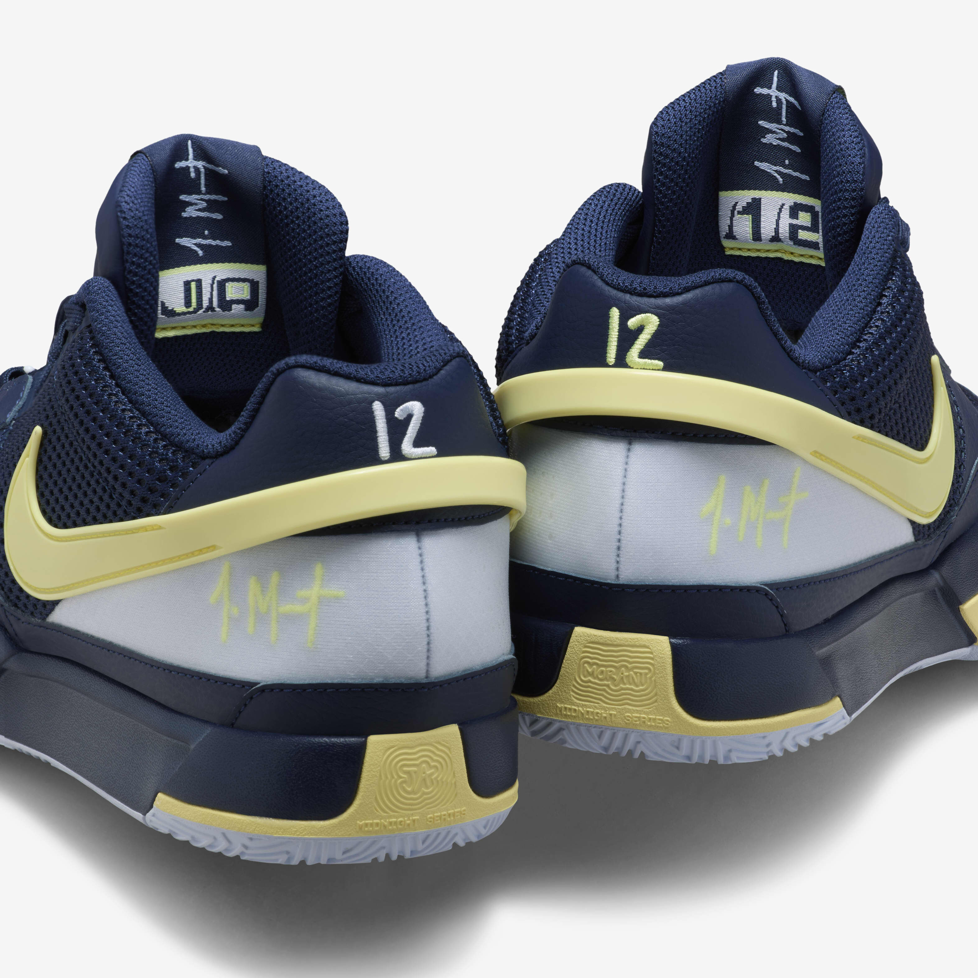Navy blue and yellow basketball shoes best sale