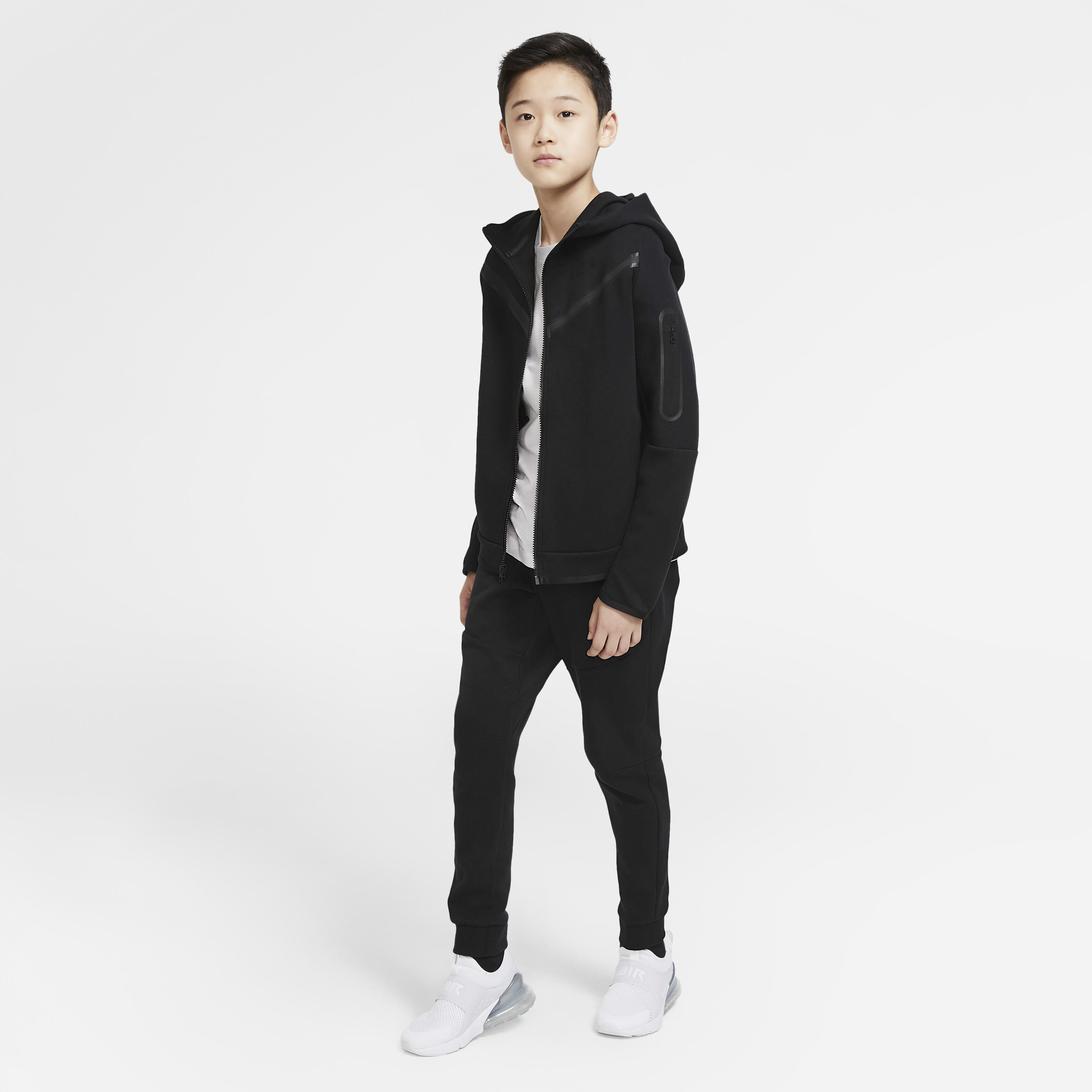 Buy Nike Sportswear Tech Fleece Older Kids Boys Trousers Black Black Nike UAE Official