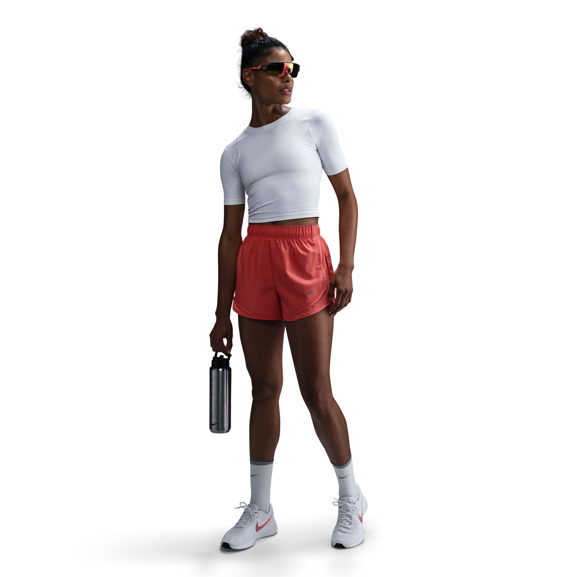 Buy Nike Tempo Women s Dri FIT Mid Rise Brief Lined Running Shorts Magic Ember Magic Ember Magic Ember Nike UAE Official