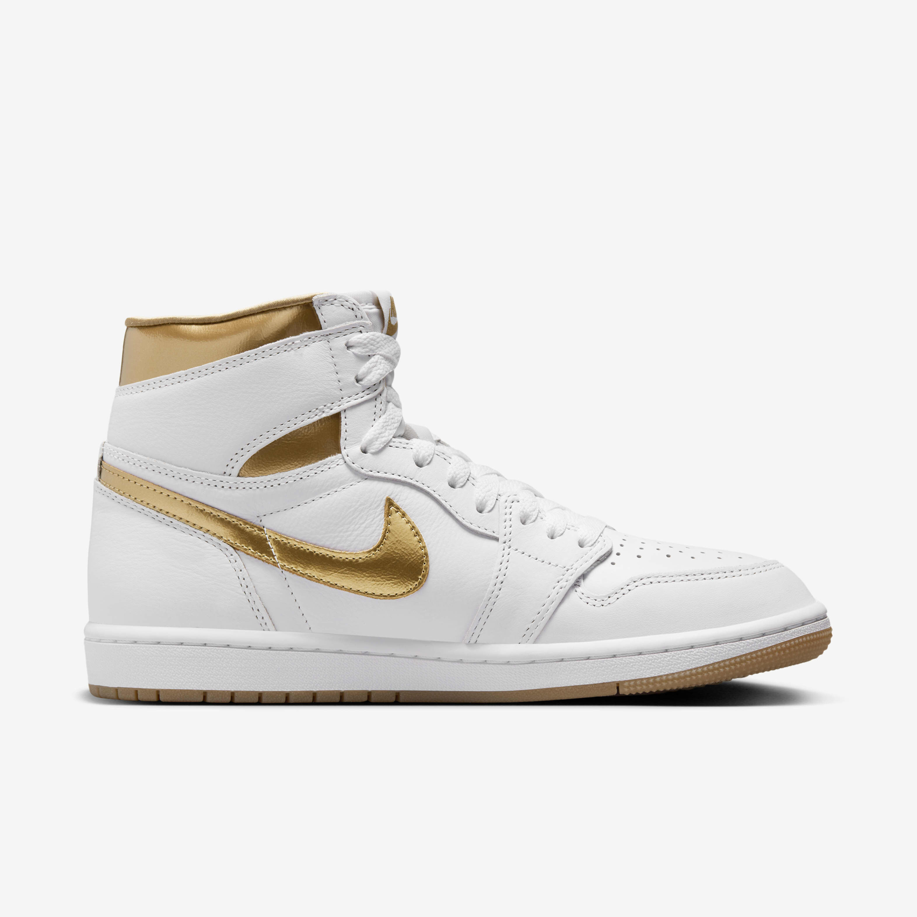 Buy Air Jordan 1 Retro High OG White and Gold Women s Shoes Nike UAE Official