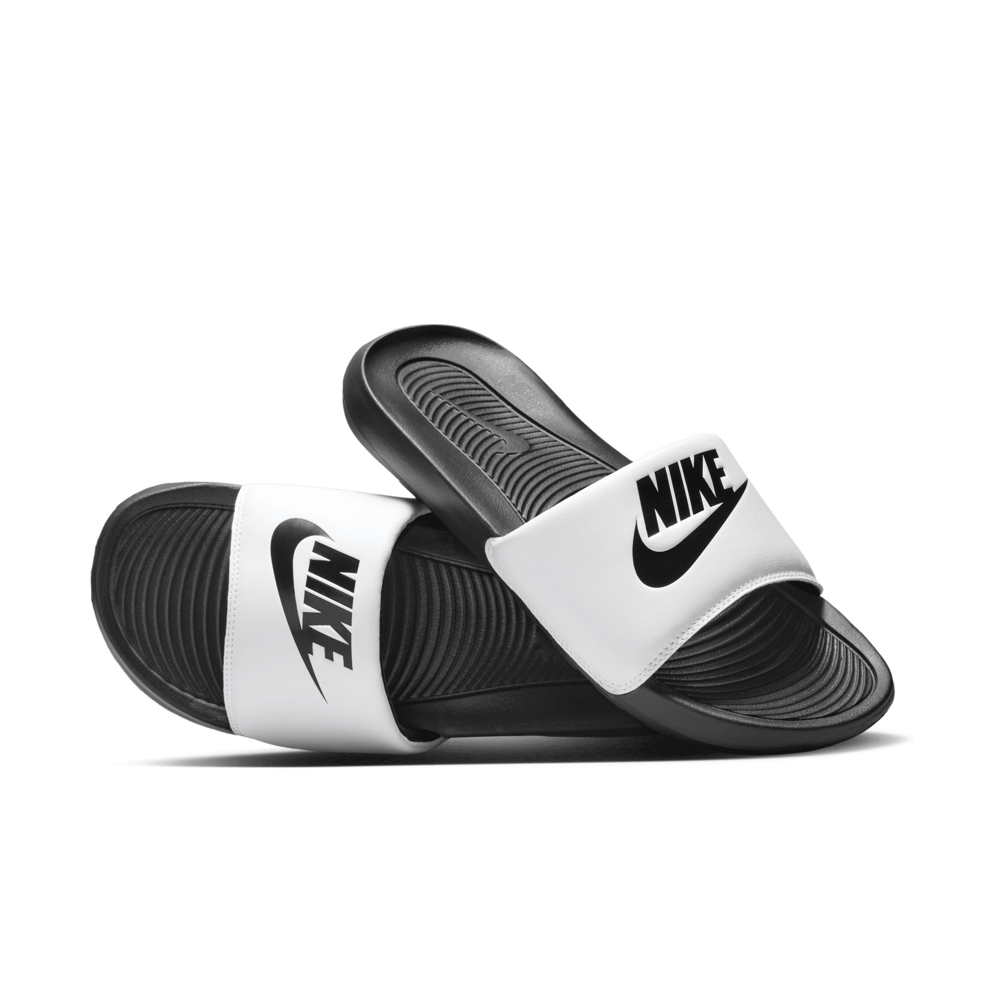 Nike slides with strap on back top