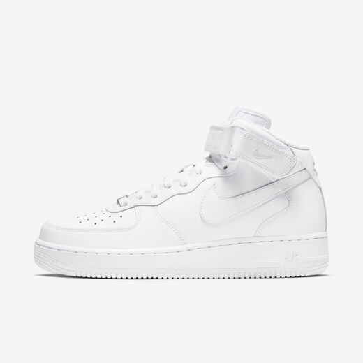 Triple White-Nike, Nike Air Force 1 '07 Mid, Women's Shoe