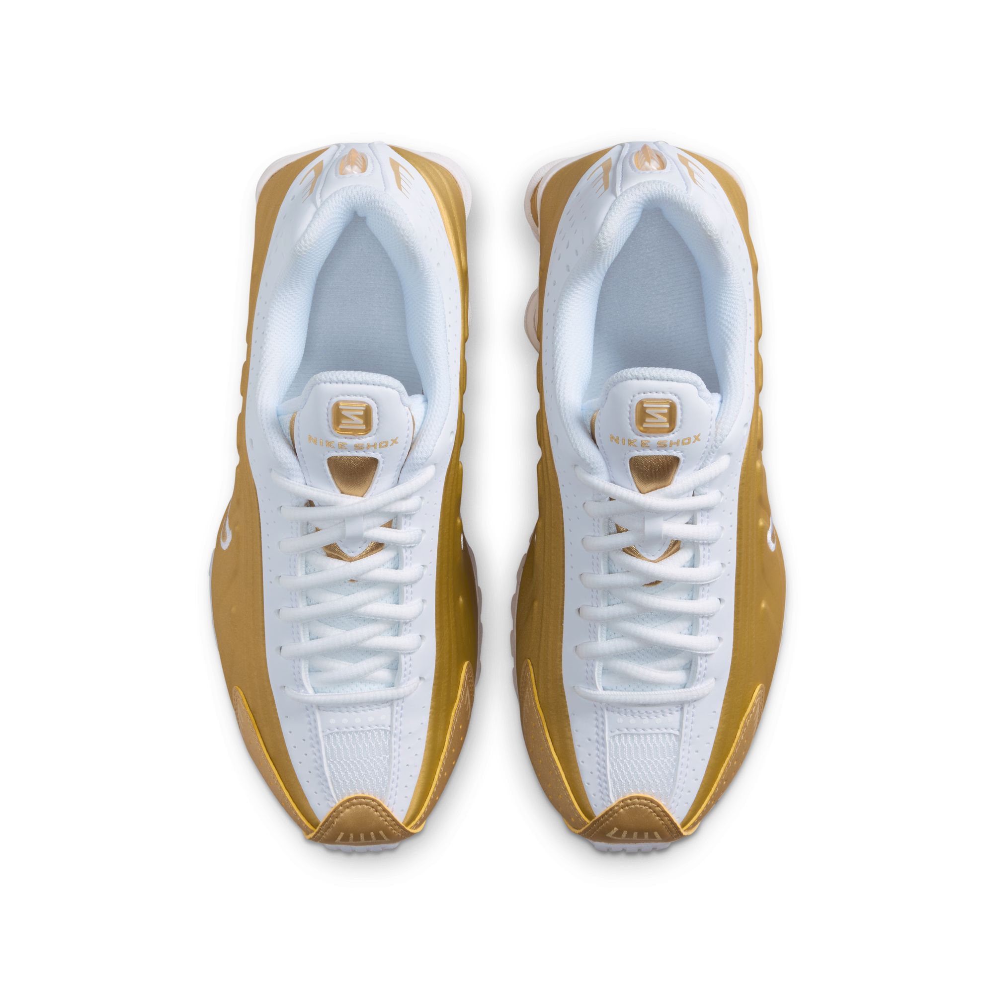 Buy Nike Shox R4 Older Kids' Shoes Metallic Gold/White/Metallic Gold