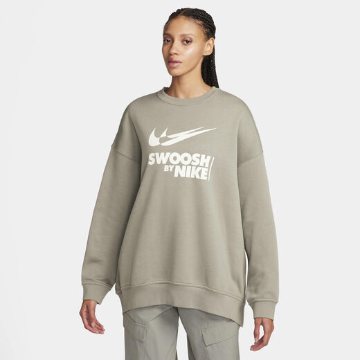 Hoodies & Sweatshirts-Nike, Nike Sportswear, Women's Oversized Fleece Crew-Neck Sweatshirt