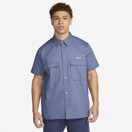T-Shirts & Tops-Nike, Nike Life, Men's Woven Military Short-Sleeve Button-Down Shirt