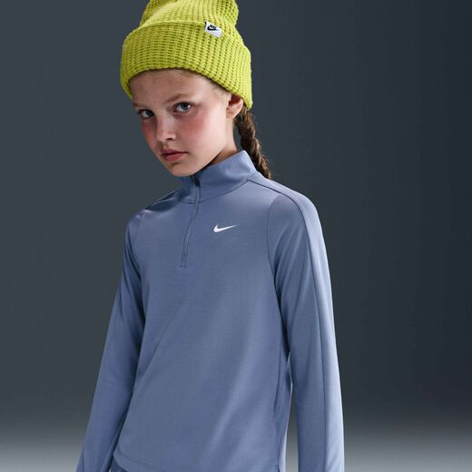Kids' Long Sleeves Shirts Sale-Nike, Nike, Girls' Dri-FIT Long-Sleeve 1/4-Zip Top