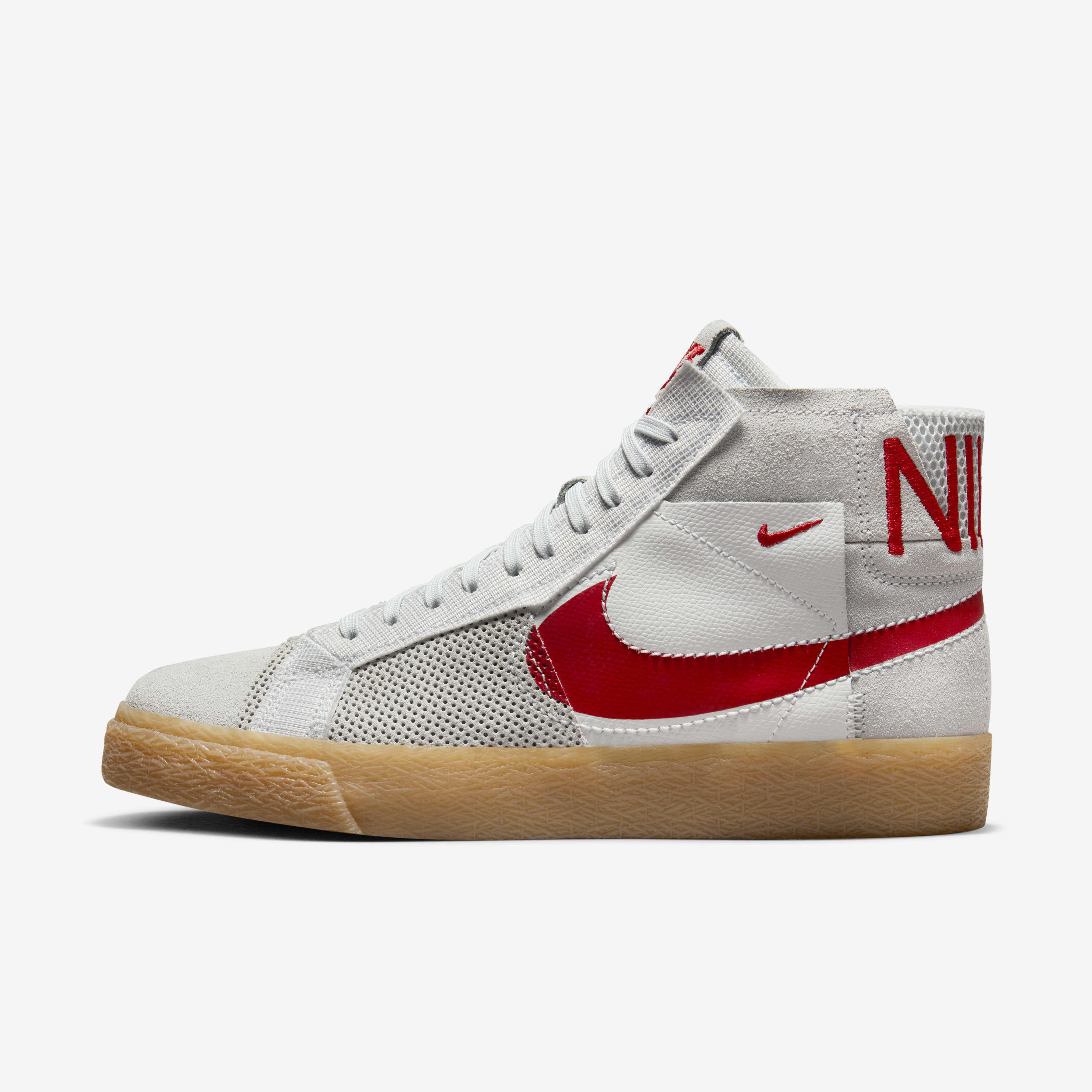 Buy Nike SB Zoom Blazer Mid Premium Skate Shoes Summit White Pure Platinum Summit White University Red Nike UAE Official