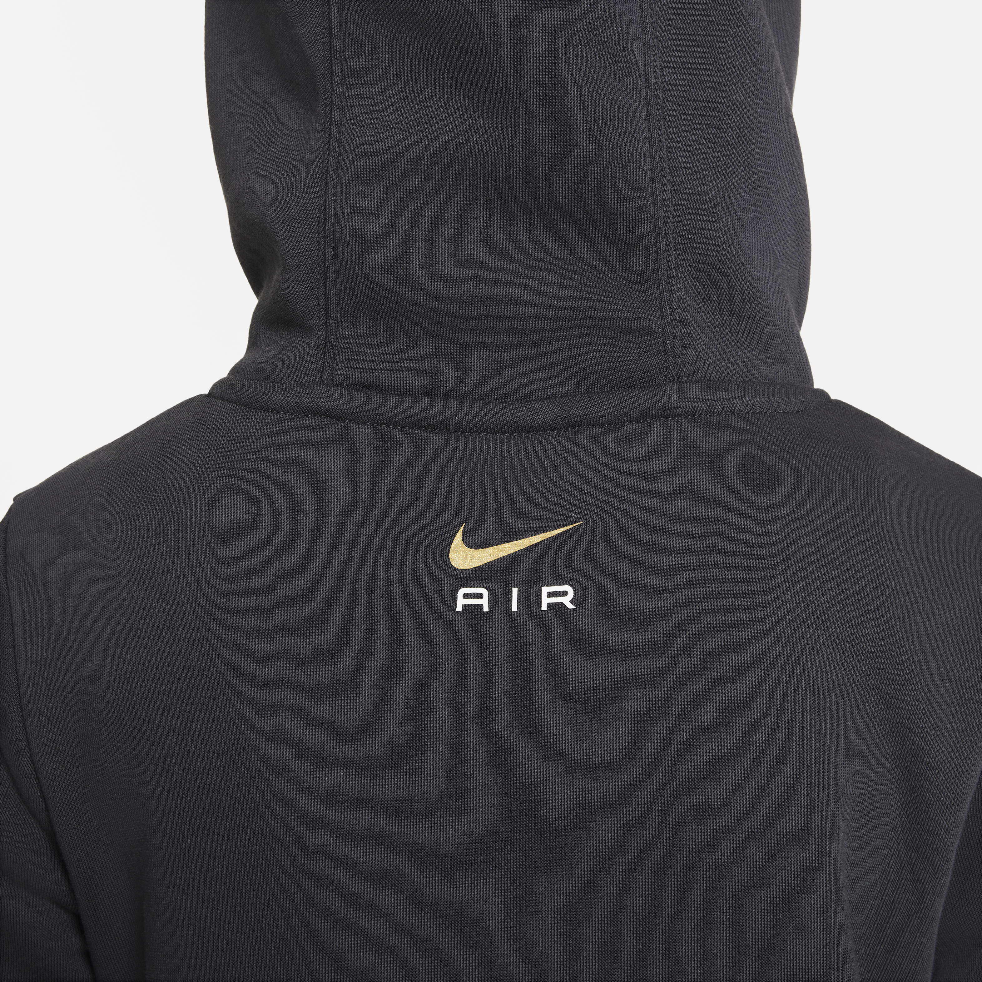 nike air hoodie black and gold