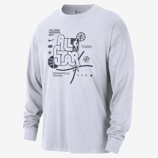 T-Shirts & Tops-Nike, 2024 NBA All-Star Weekend, Men's Nike NBA Max90 Long-Sleeve T-Shirt