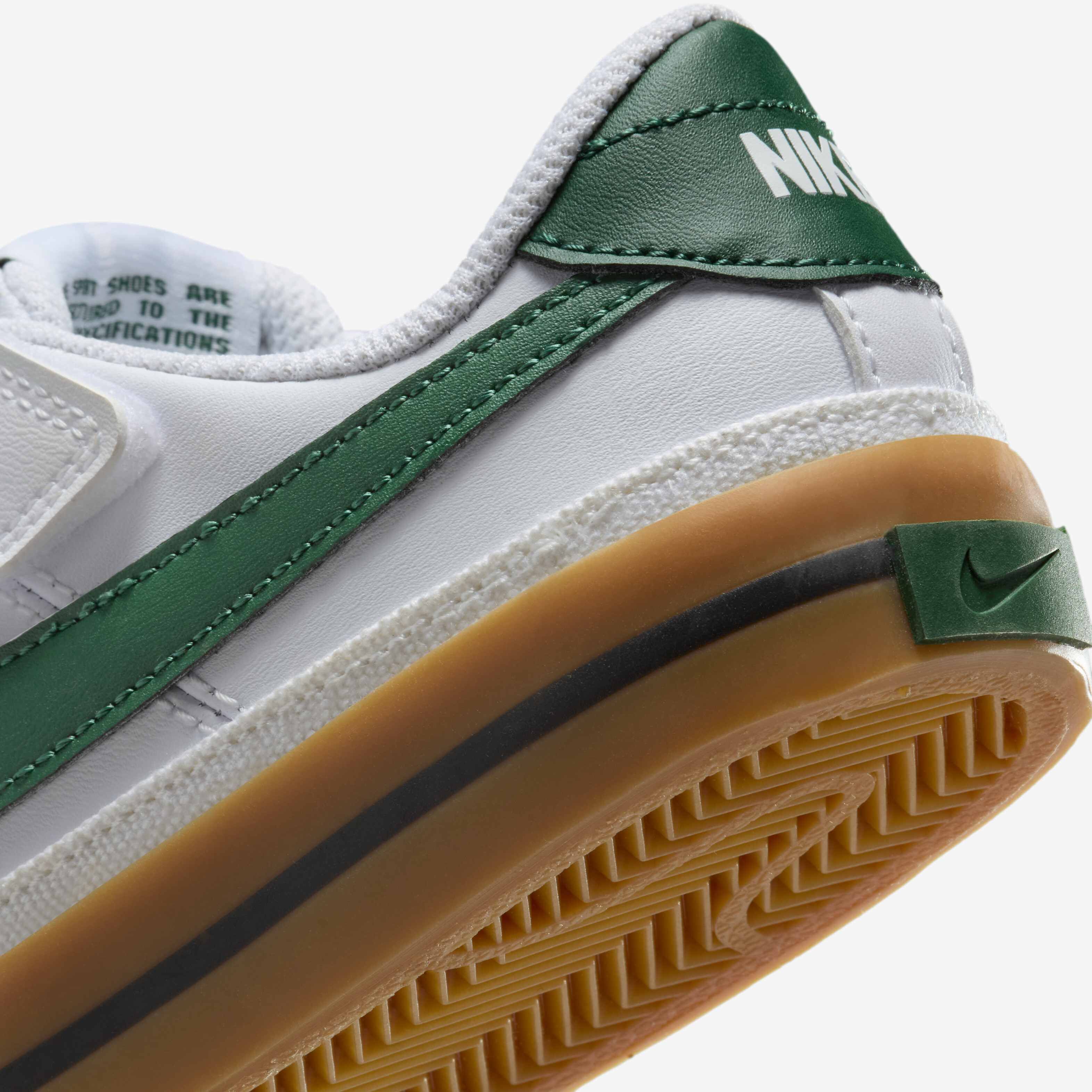 Buy NikeCourt Legacy Younger Kids' Shoes White/Gum Light Brown