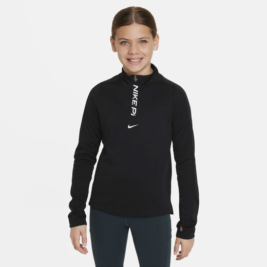 Kids' Long Sleeves Shirts-Nike, Nike Pro, Girls' Dri-FIT Long-Sleeve 1/2-Zip Top Kids' Long Sleeves Shirts-Nike, Nike Pro, Girls' Dri-FIT Long-Sleeve 1/2-Zip Top