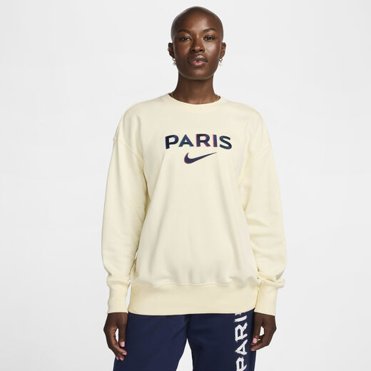 Hoodies & Sweatshirts-Nike, Paris Saint-Germain Phoenix Fleece, Women's Nike Football Oversized Crew-Neck Sweatshirt