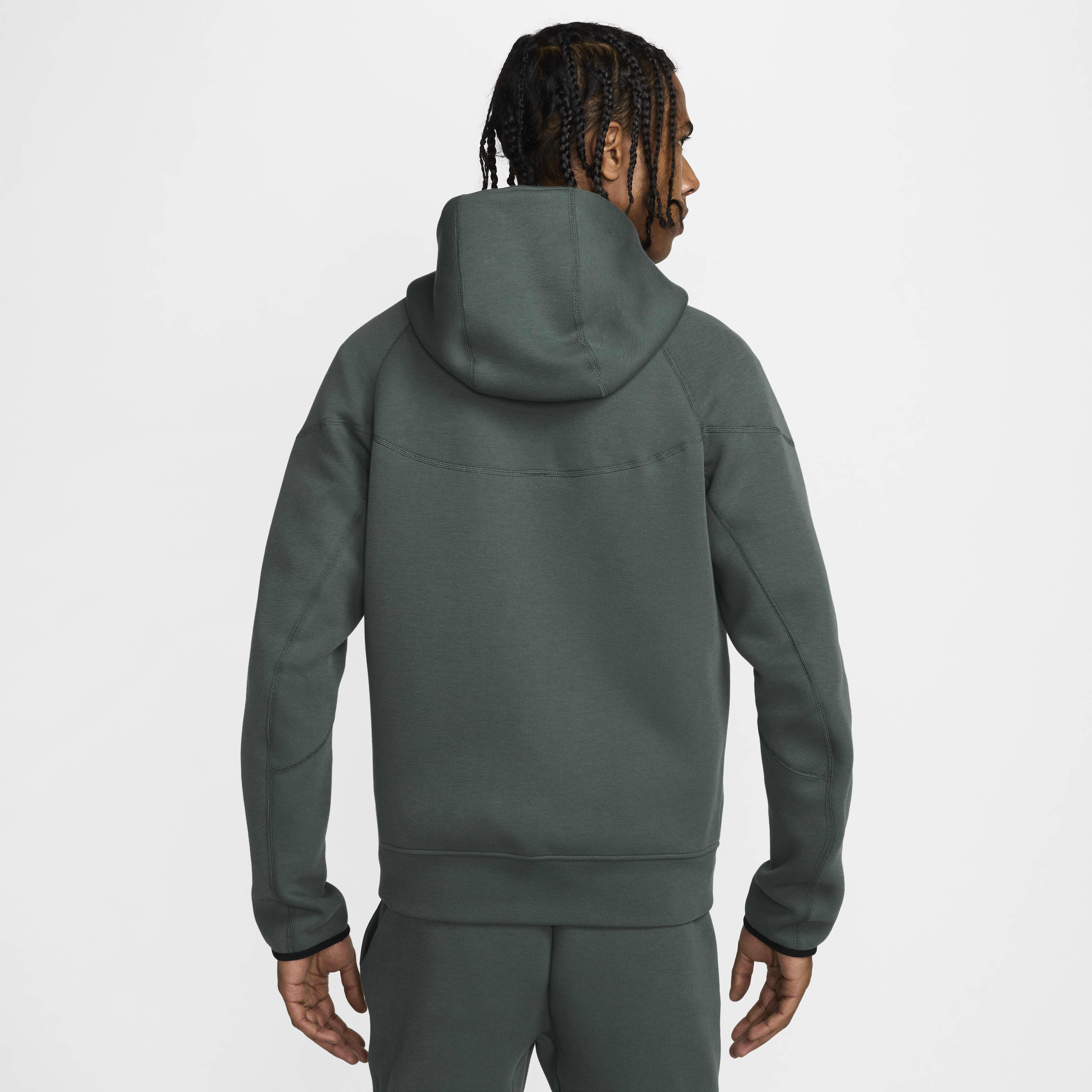 Buy Nike Sportswear Tech Fleece Windrunner Men s Full Zip Hoodie Vintage Green Black Nike UAE Official