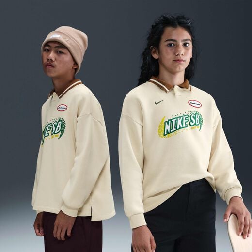 Kids' Polo T-Shirts-Nike, Nike SB, Older Kids' Long-Sleeve Skate Polo Kids' Polo T-Shirts-Nike, Nike SB, Older Kids' Long-Sleeve Skate Polo