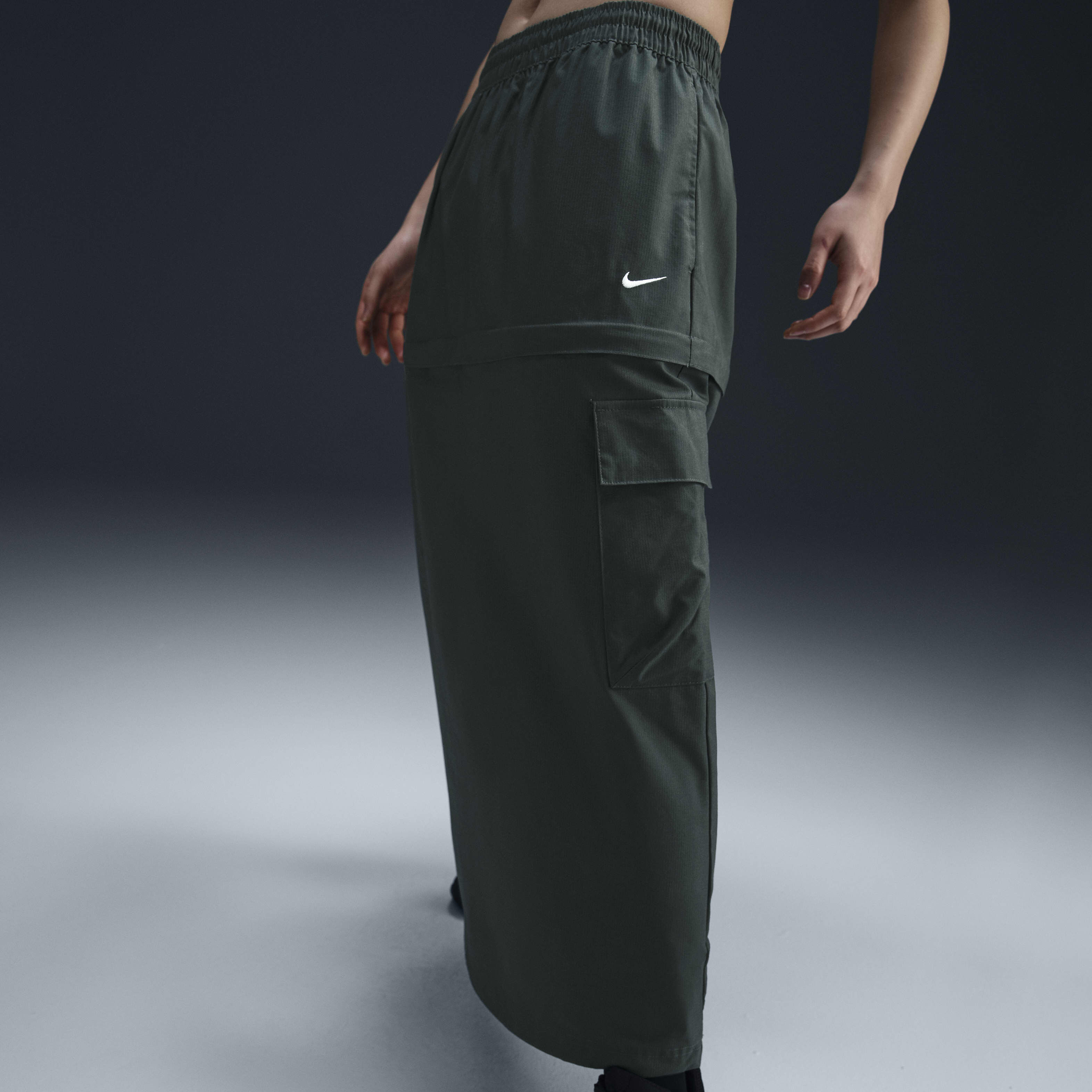 Buy Nike Sportswear Essential Women s Mid Rise Woven Cargo Midi Skirt Nike UAE Official