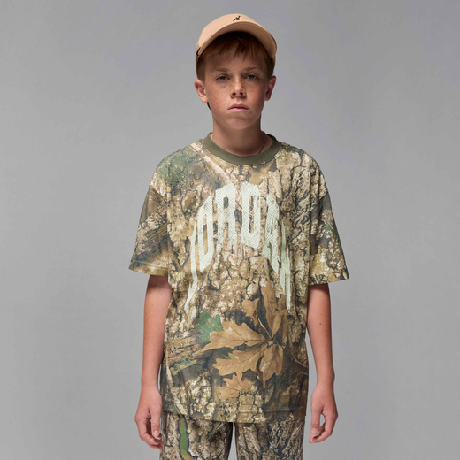 T-Shirts & Tops-Nike, Jordan MVP, Older Kids' Distressed Wordmark T-Shirt