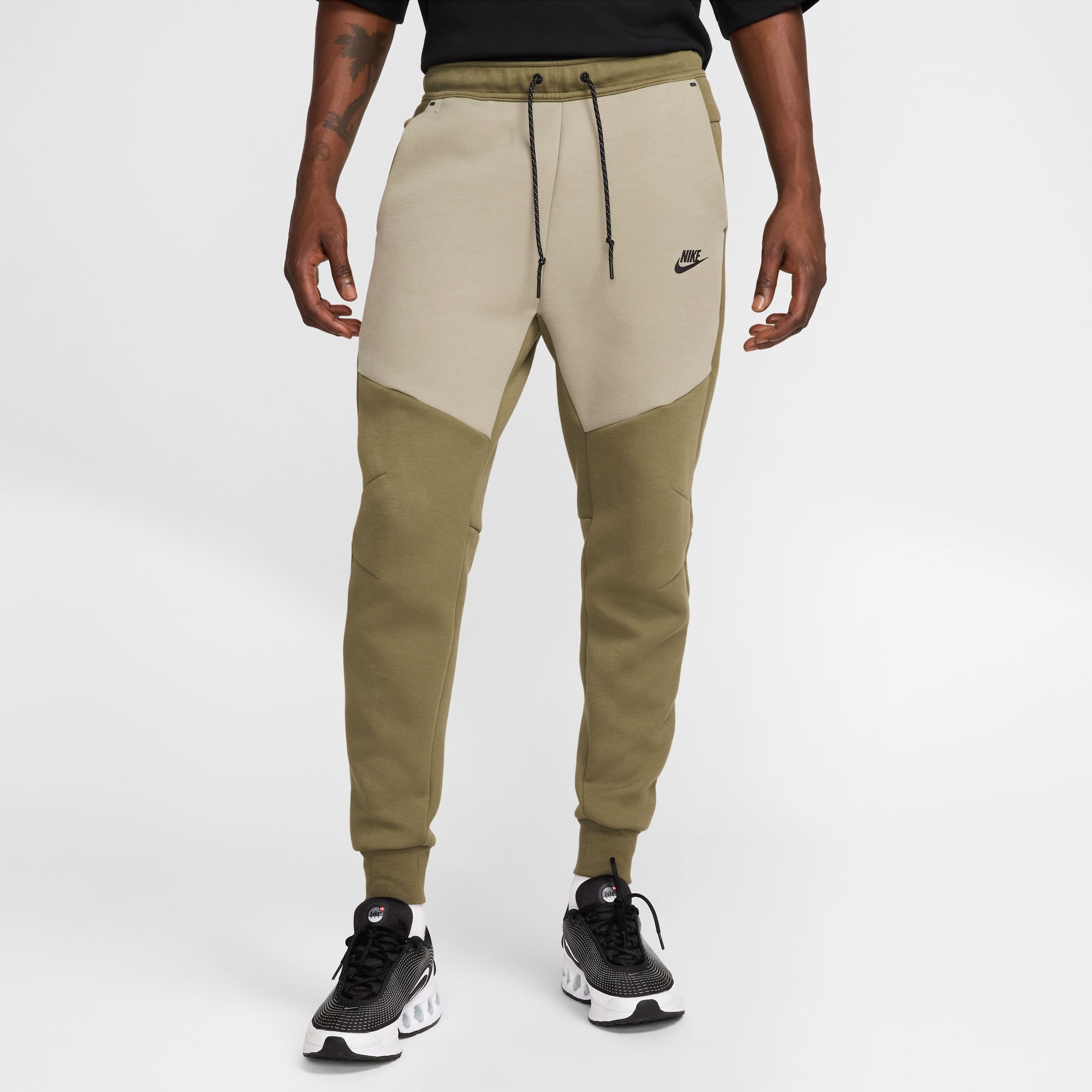 Buy Nike Tech Men s Fleece Joggers Medium Olive Light Army Black Nike UAE Official