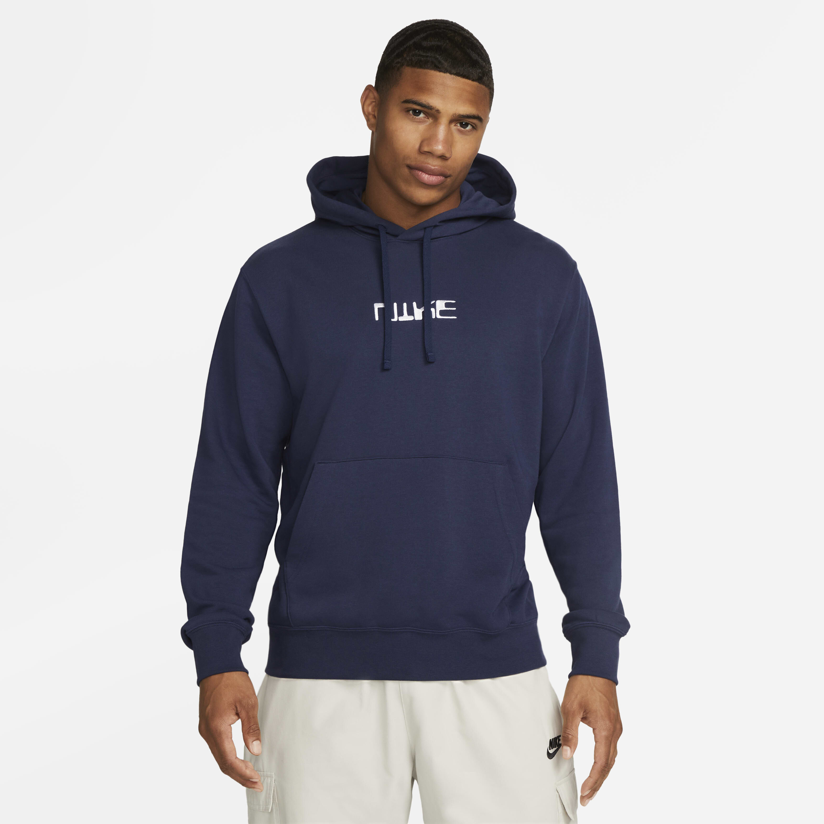 Navy football hoodie top
