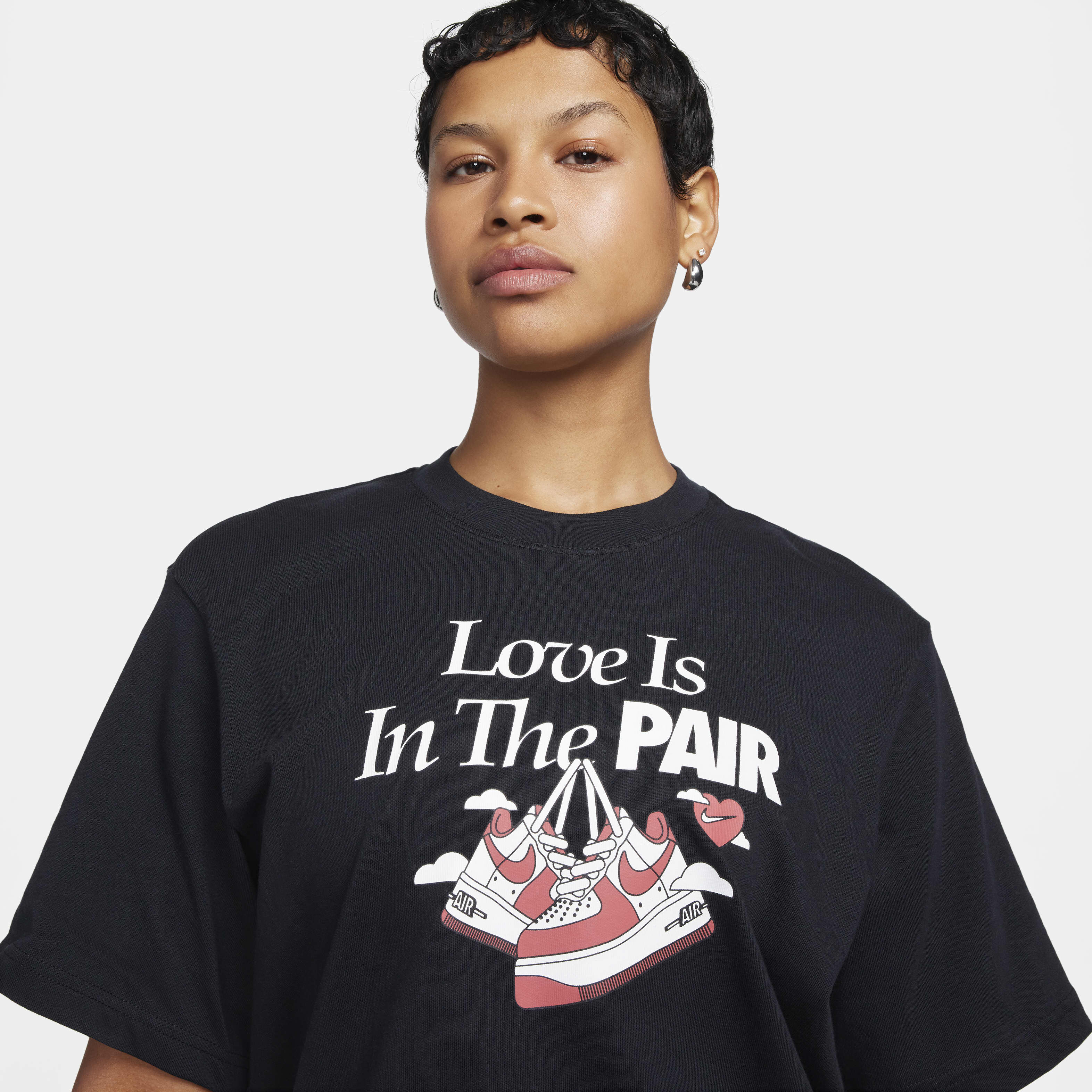 nike tee mock love