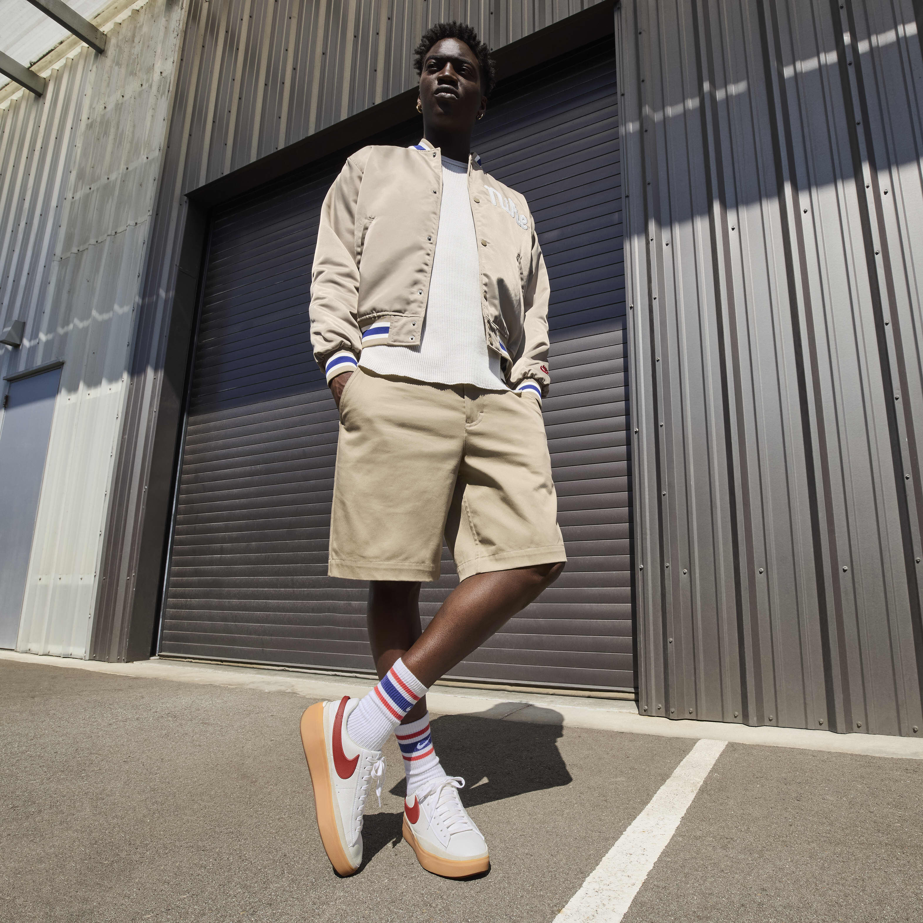 Street Style Nike Blazer Mid 77 Shorts Streetwear Nike Blazer