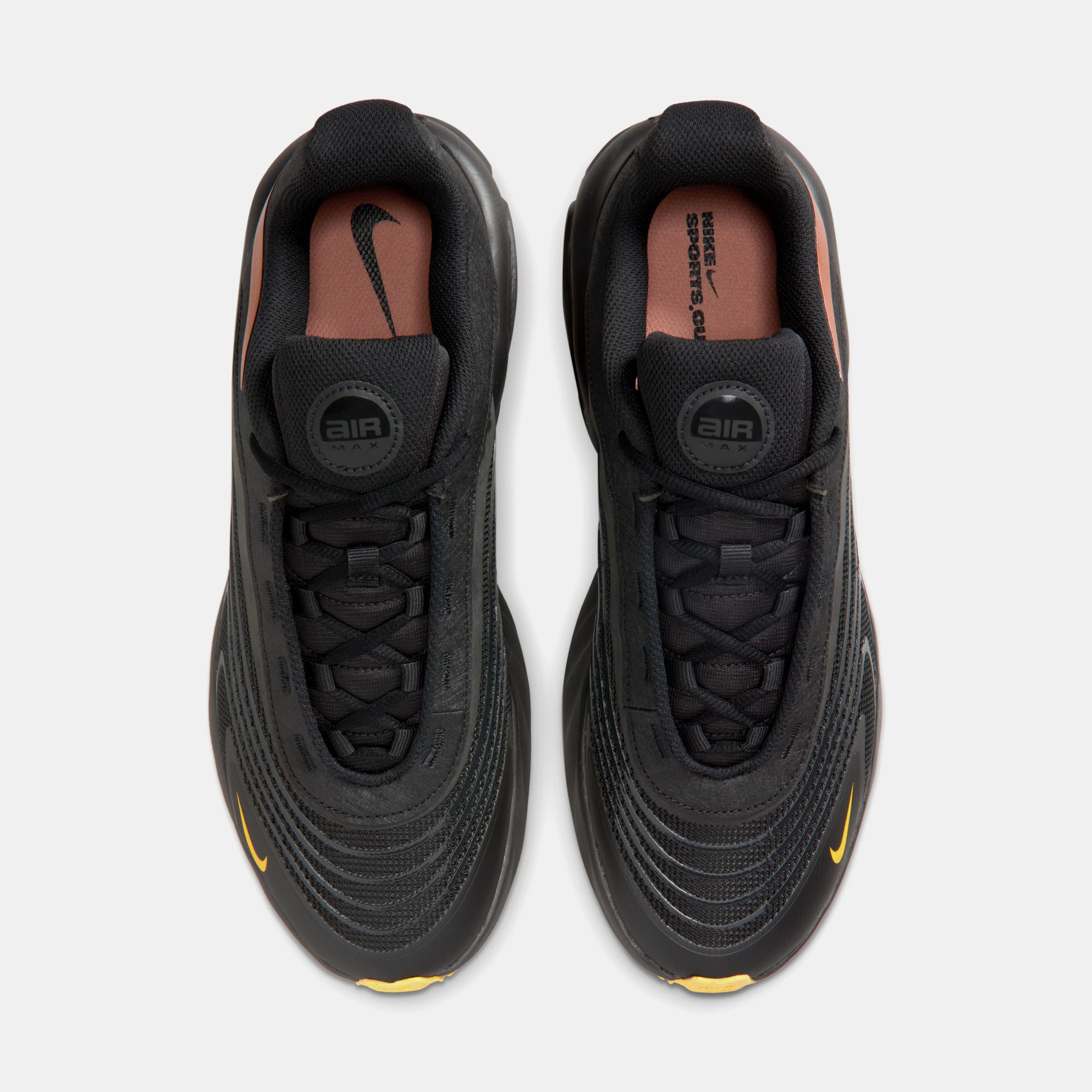 black nike with rose gold tick