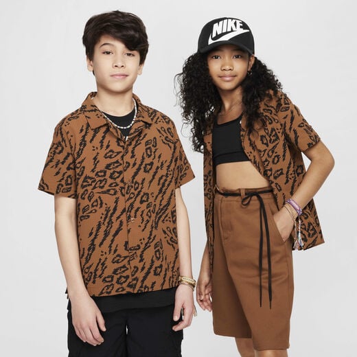 Kids' T-Shirts-Nike, Nike SB, Older Kids' Dri-FIT Button-Down Skate Top