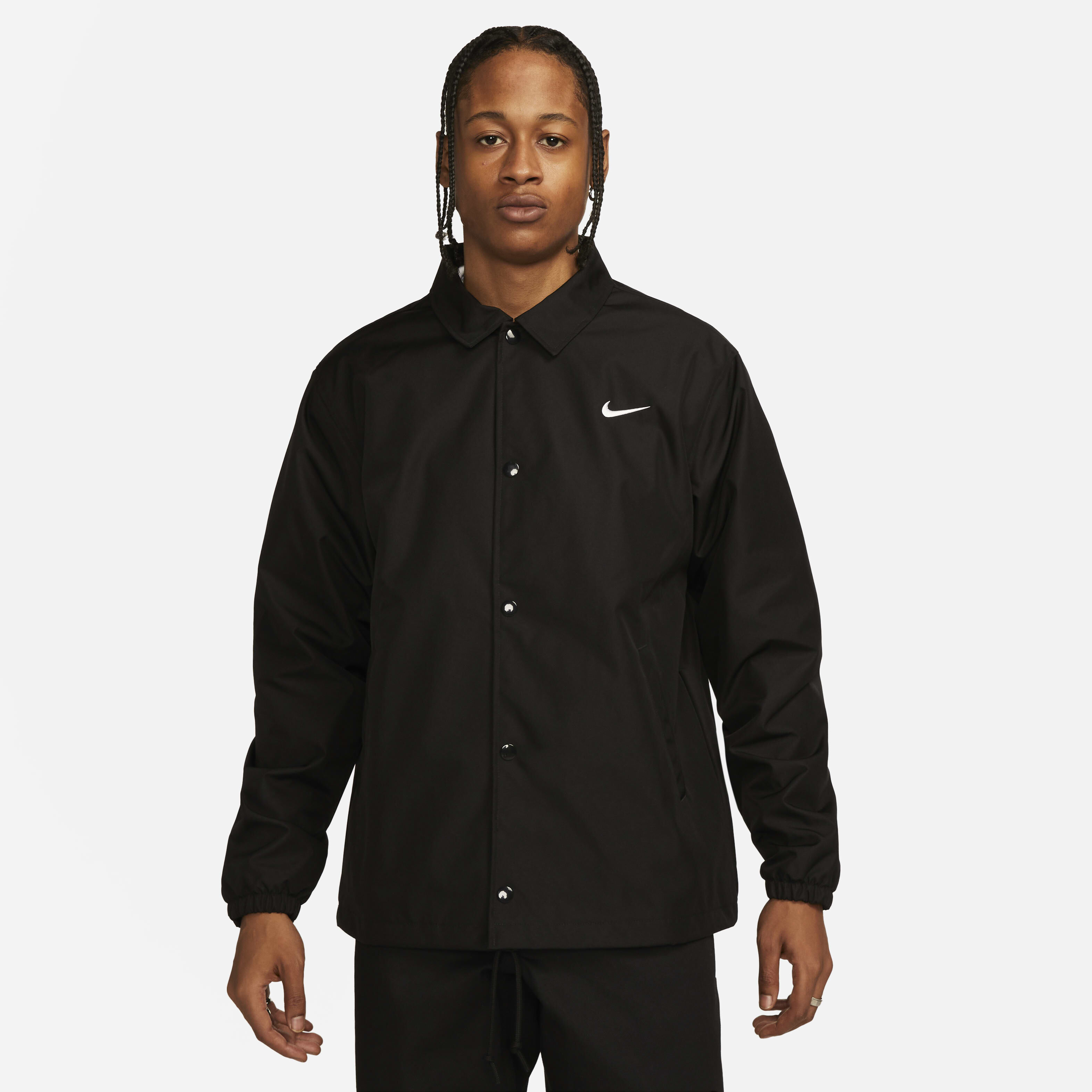 Buy Nike Authentics Men's Lined Coaches Jacket Black/White Nike UAE