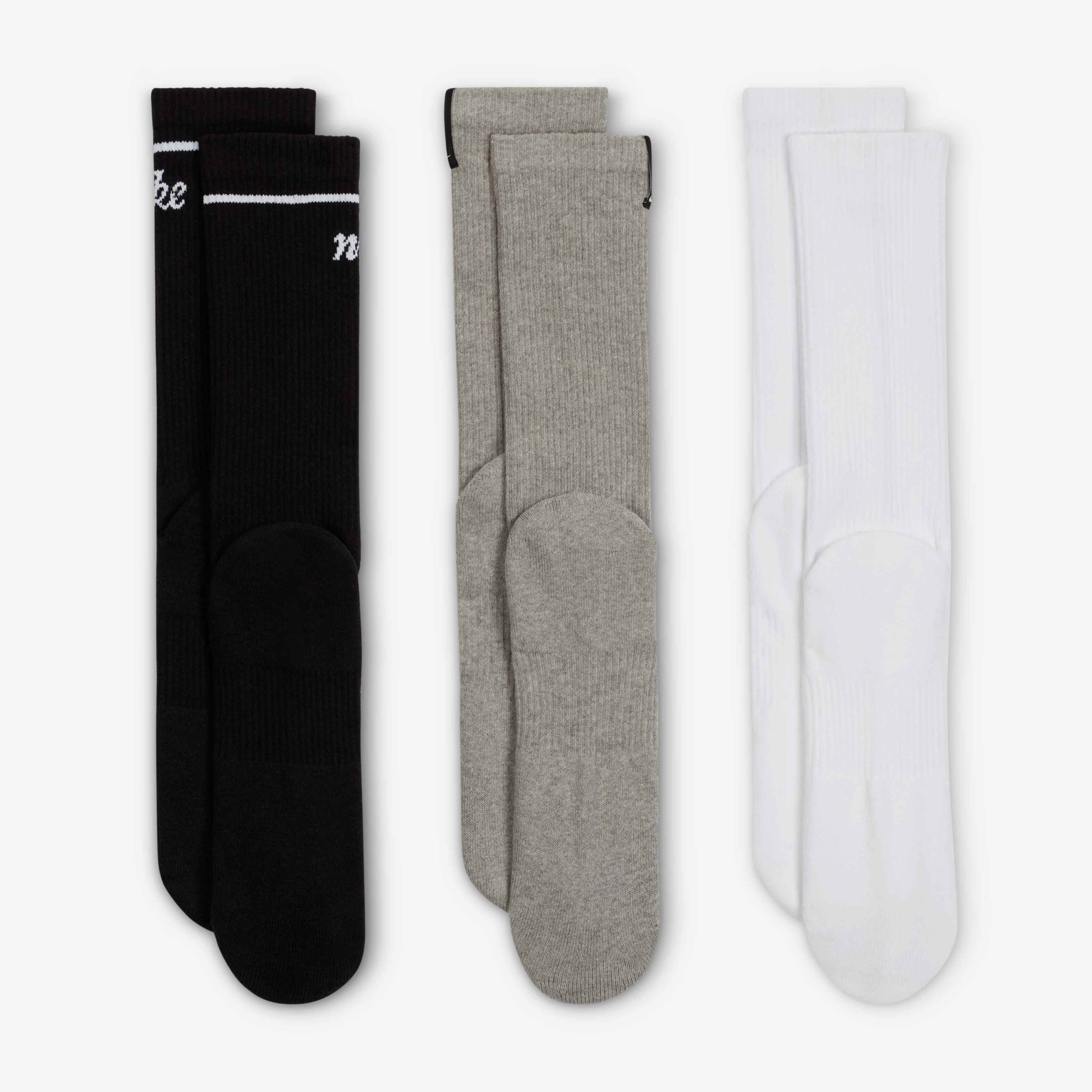 Buy Nike Everyday Plus Cushioned Crew Socks (3 Pairs) MultiColour